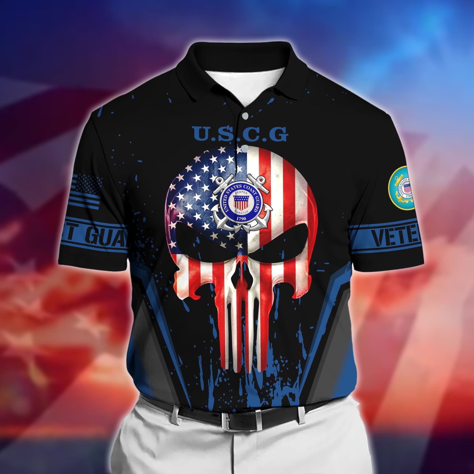 Premium U.S Multiple Service Veteran Polo Shirt PVC220302