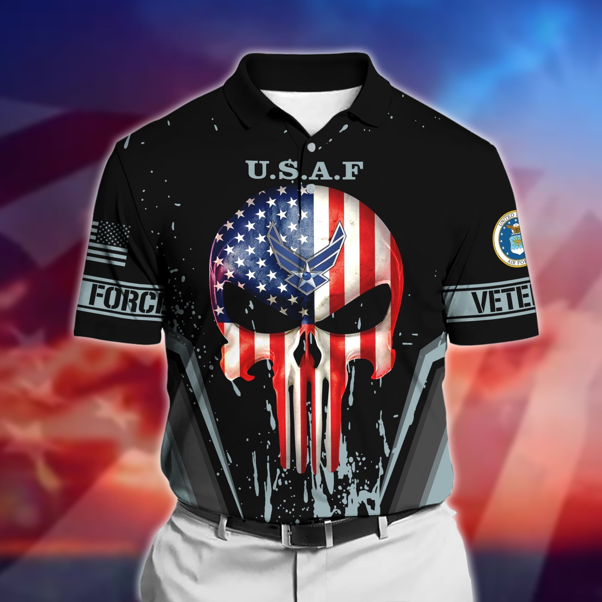 Premium U.S Multiple Service Veteran Polo Shirt PVC220302