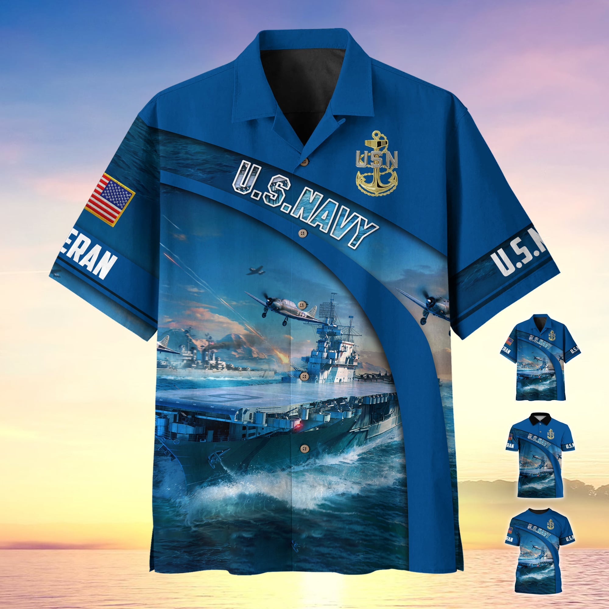 Premium U.S Navy Veteran Polo Shirt YL97.190403