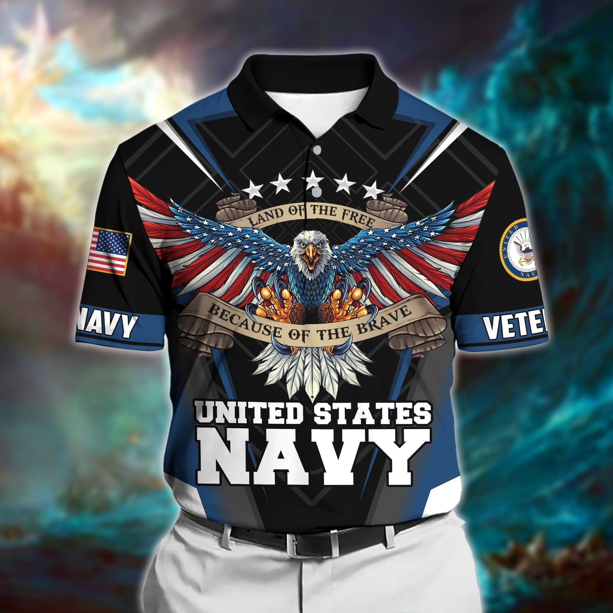 Premium U.S Multiple Service Veteran Polo Shirt PVC120302