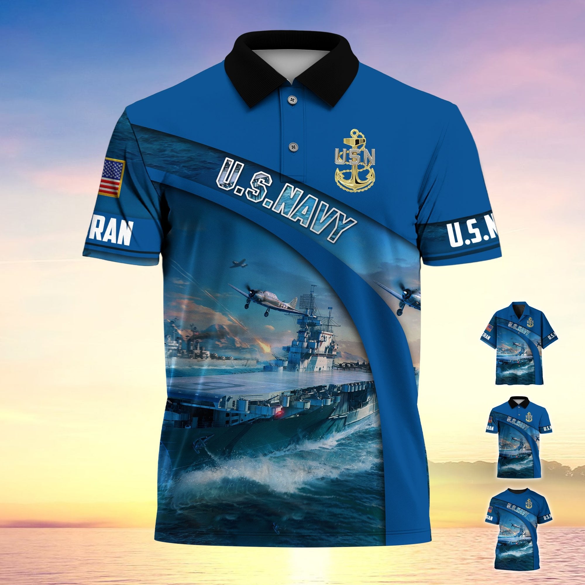 Premium U.S Navy Veteran Polo Shirt YL97.190403