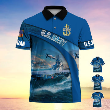 Premium U.S Navy Veteran Polo Shirt YL97.190403