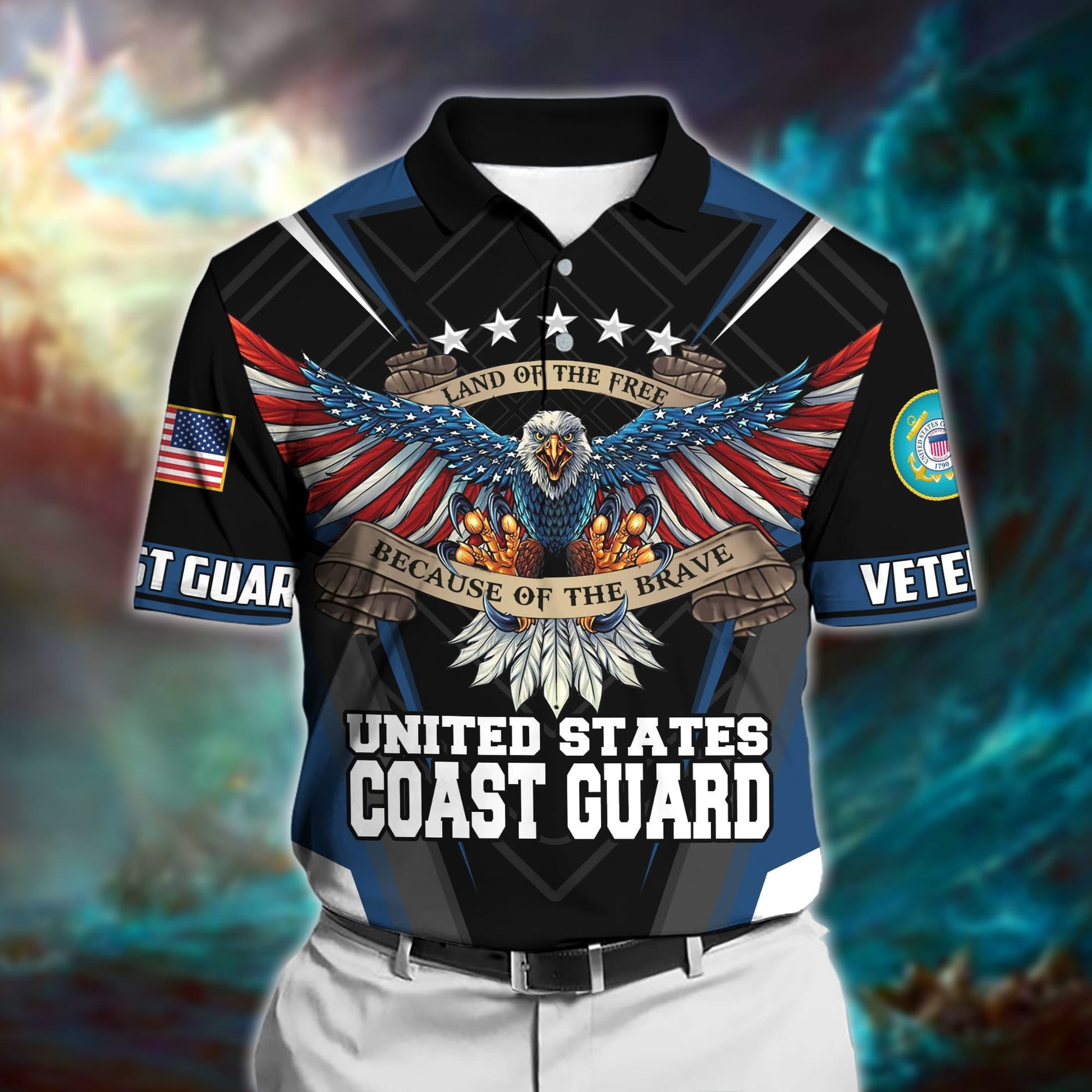 Premium U.S Multiple Service Veteran Polo Shirt PVC120302