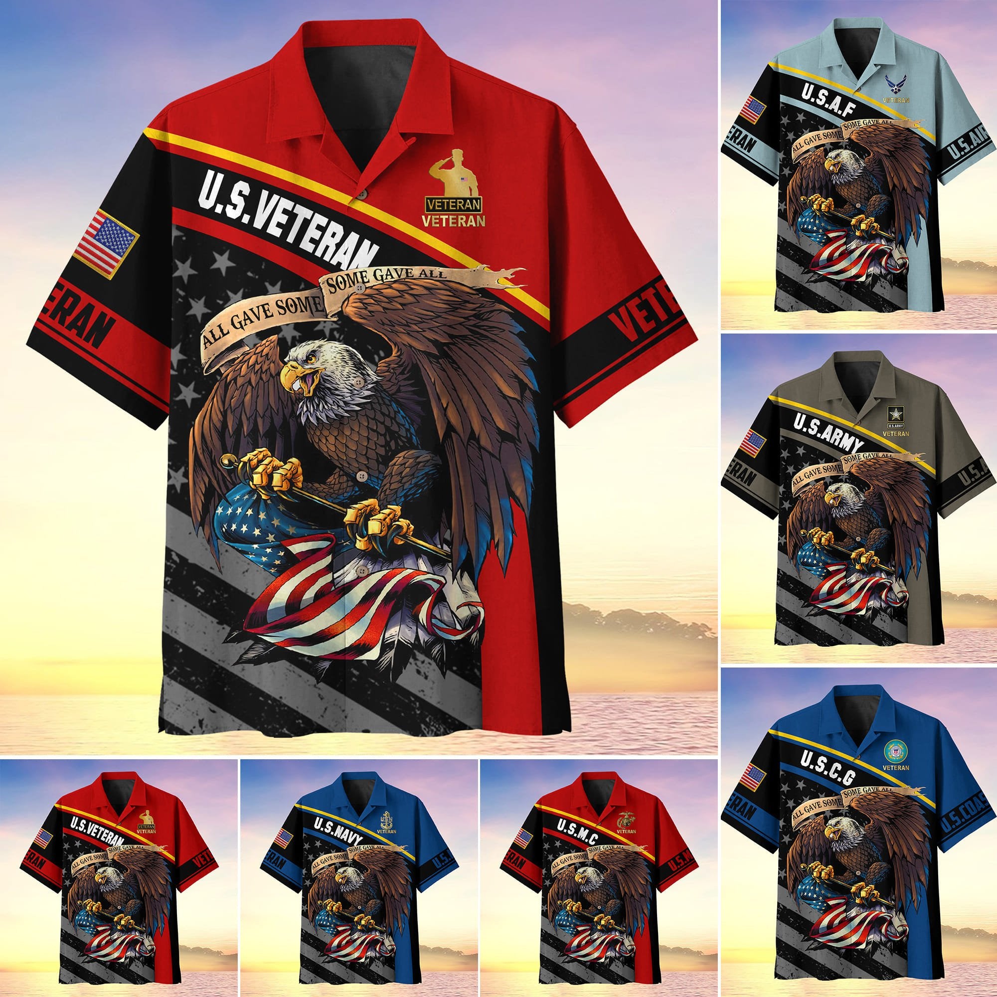 Premium U.S Multiple Service Veteran Hawaii Shirt YL97.19040202