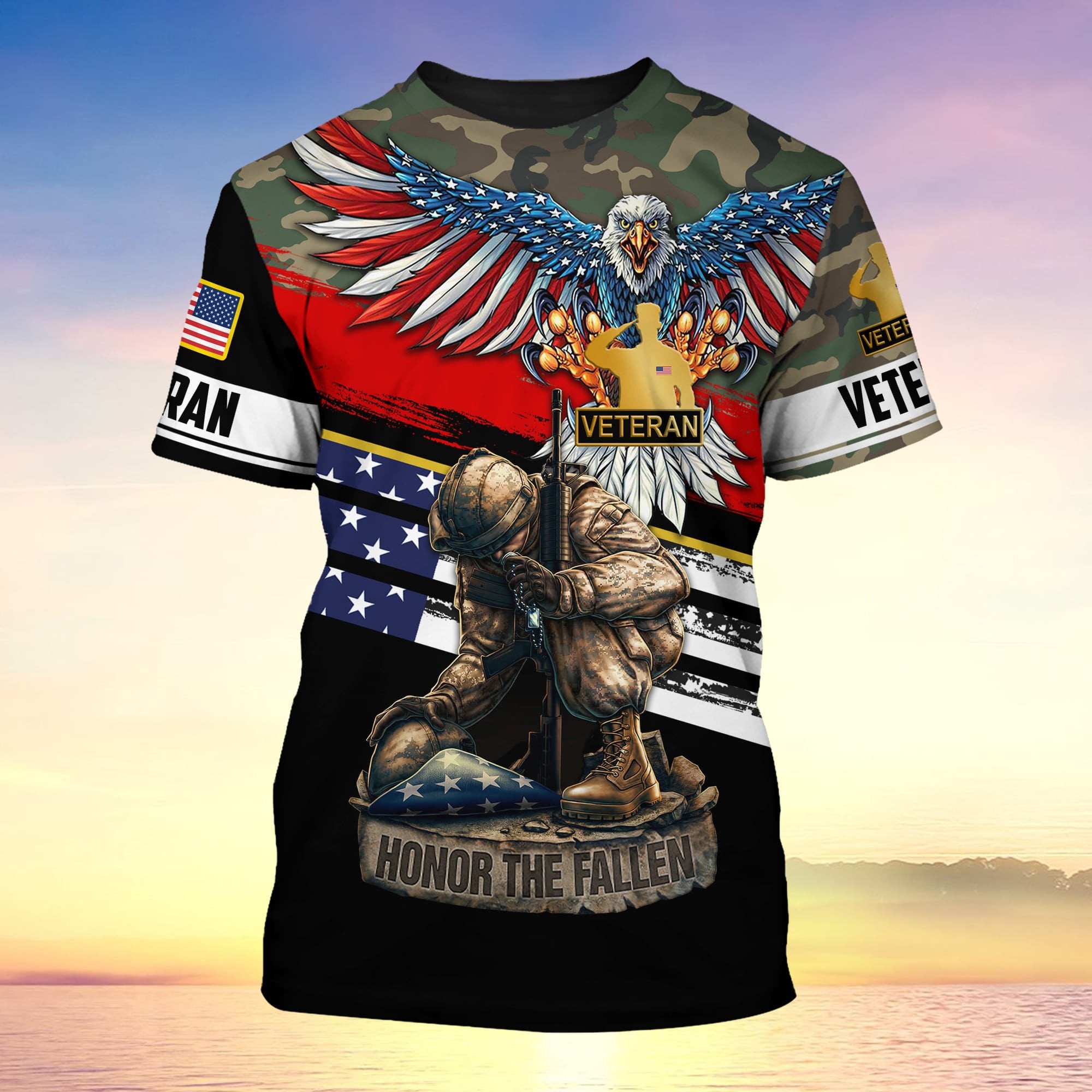 Premium U.S Multiple Service Veteran T-Shirt YL97.19040101