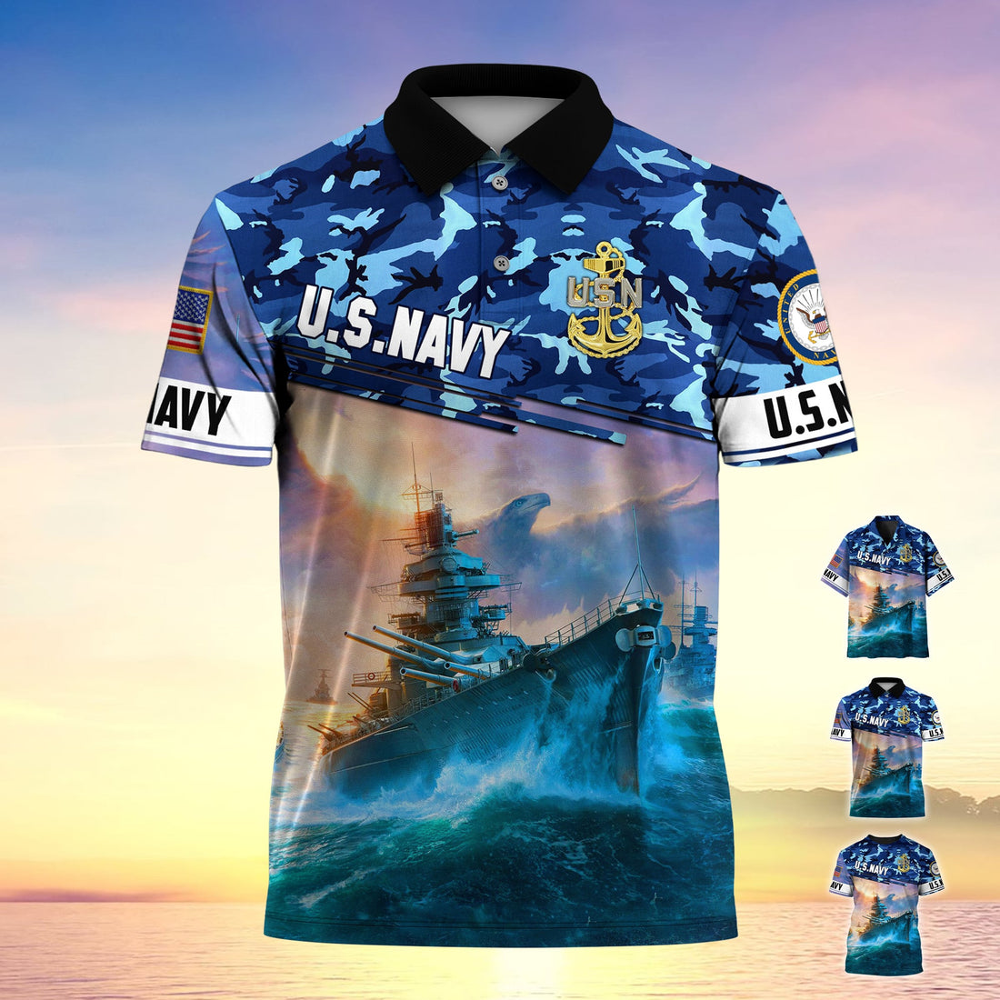 Premium U.S Navy Veteran Polo Shirt YL97.190404