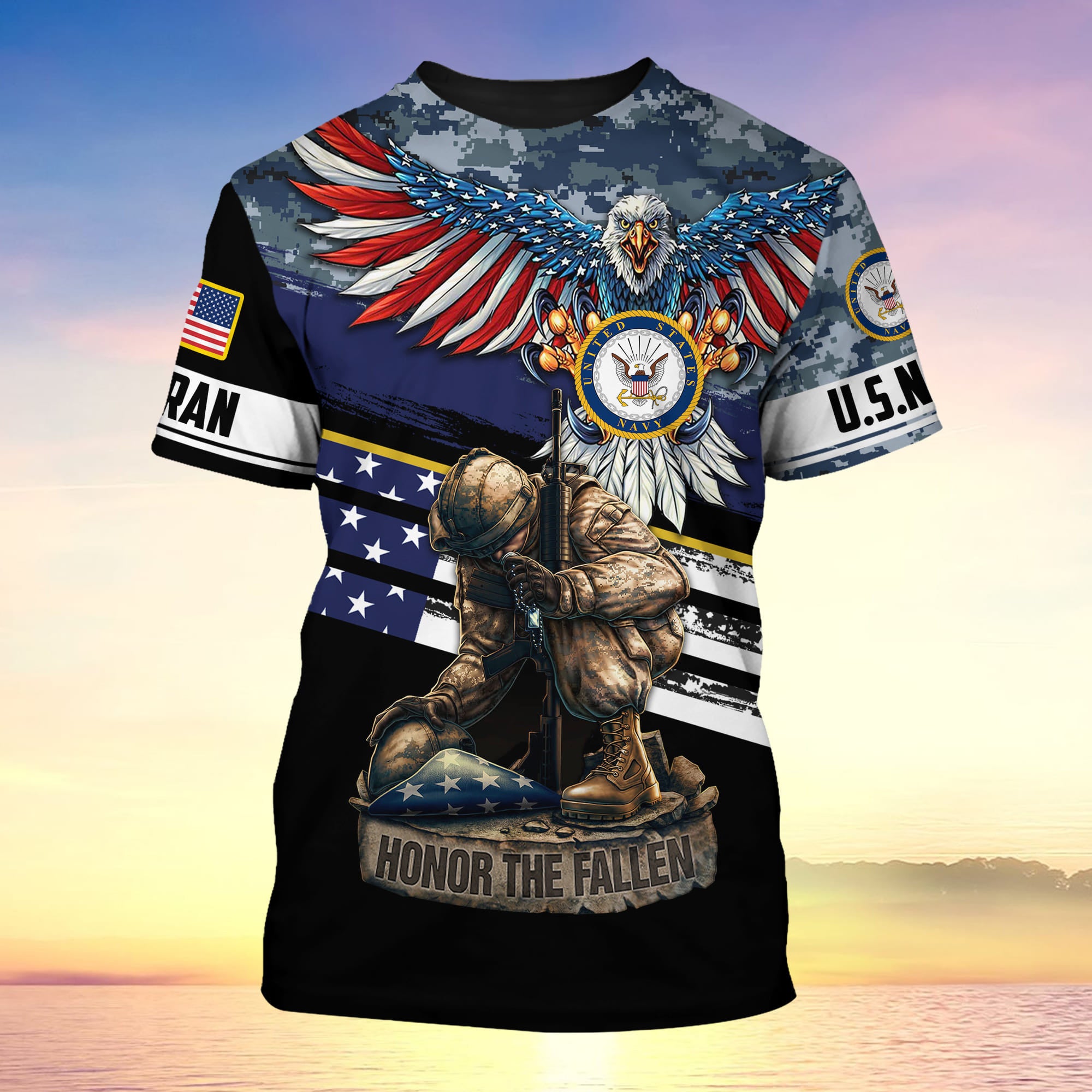 Premium U.S Multiple Service Veteran T-Shirt YL97.19040101