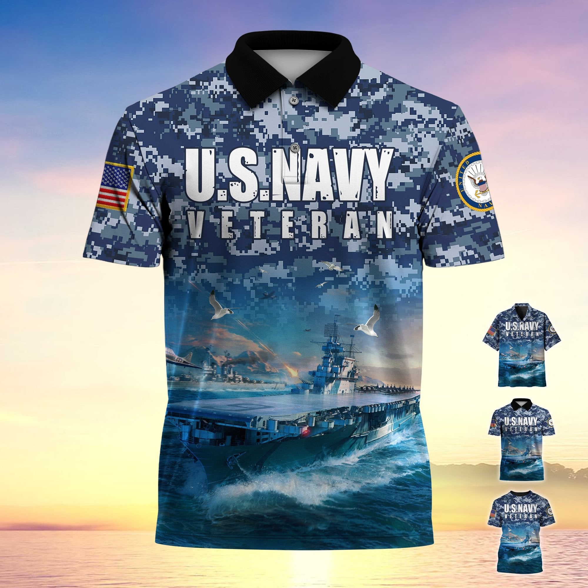 Premium U.S Navy Veteran Polo Shirt YL97.190405