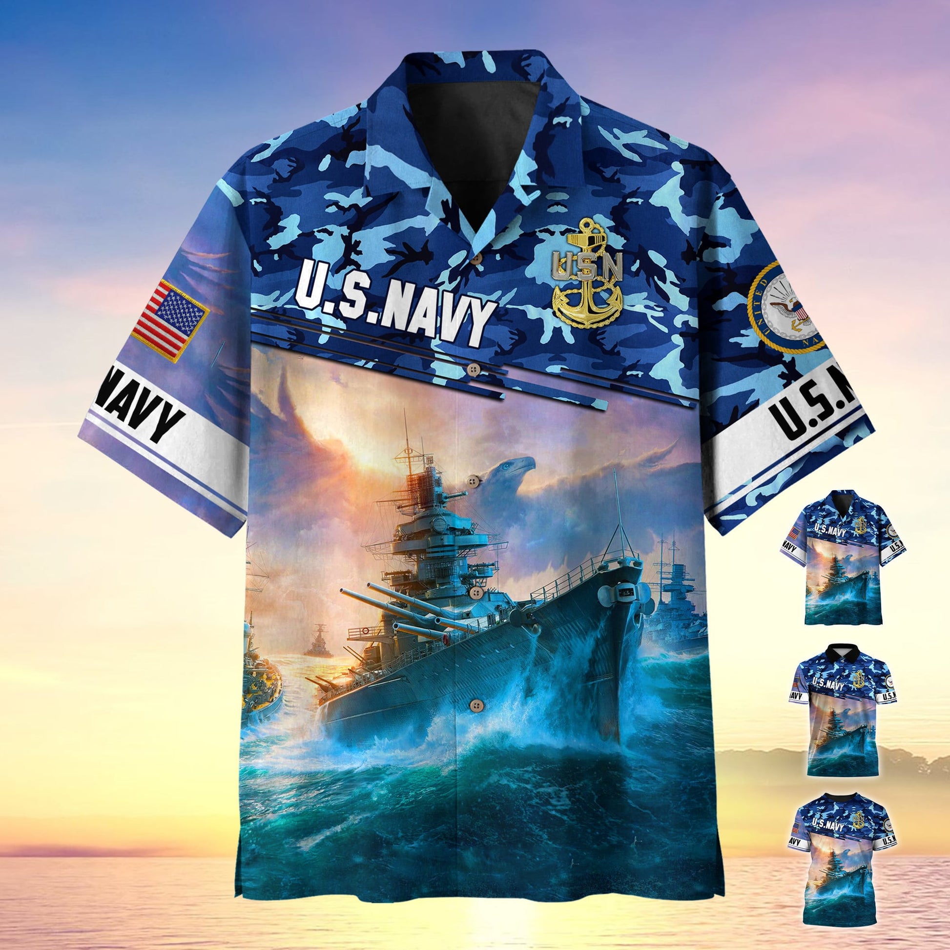 Premium U.S Navy Veteran Polo Shirt YL97.190404