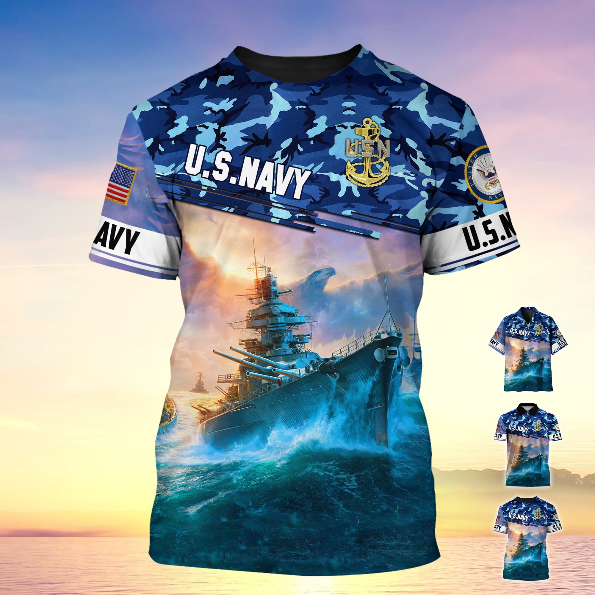 Premium U.S Navy Veteran Polo Shirt YL97.190404