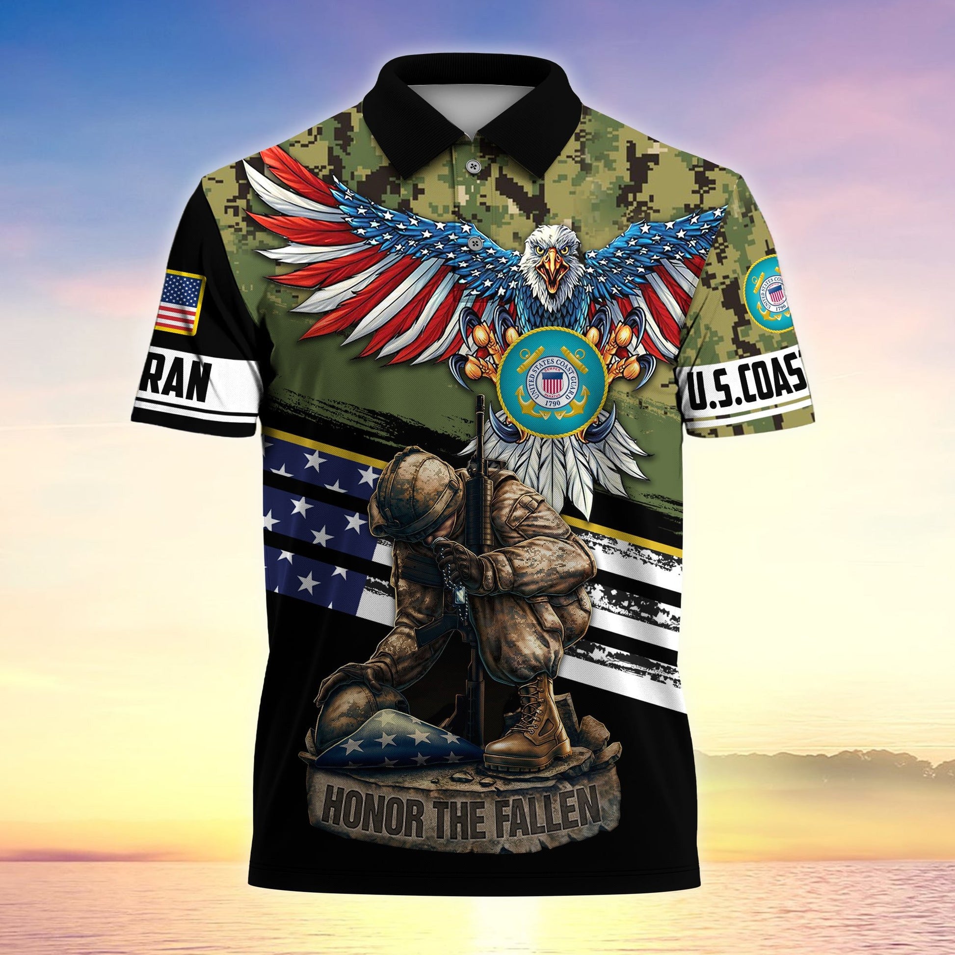 Premium U.S Multiple Service Veteran Polo Shirt YL97.19040102