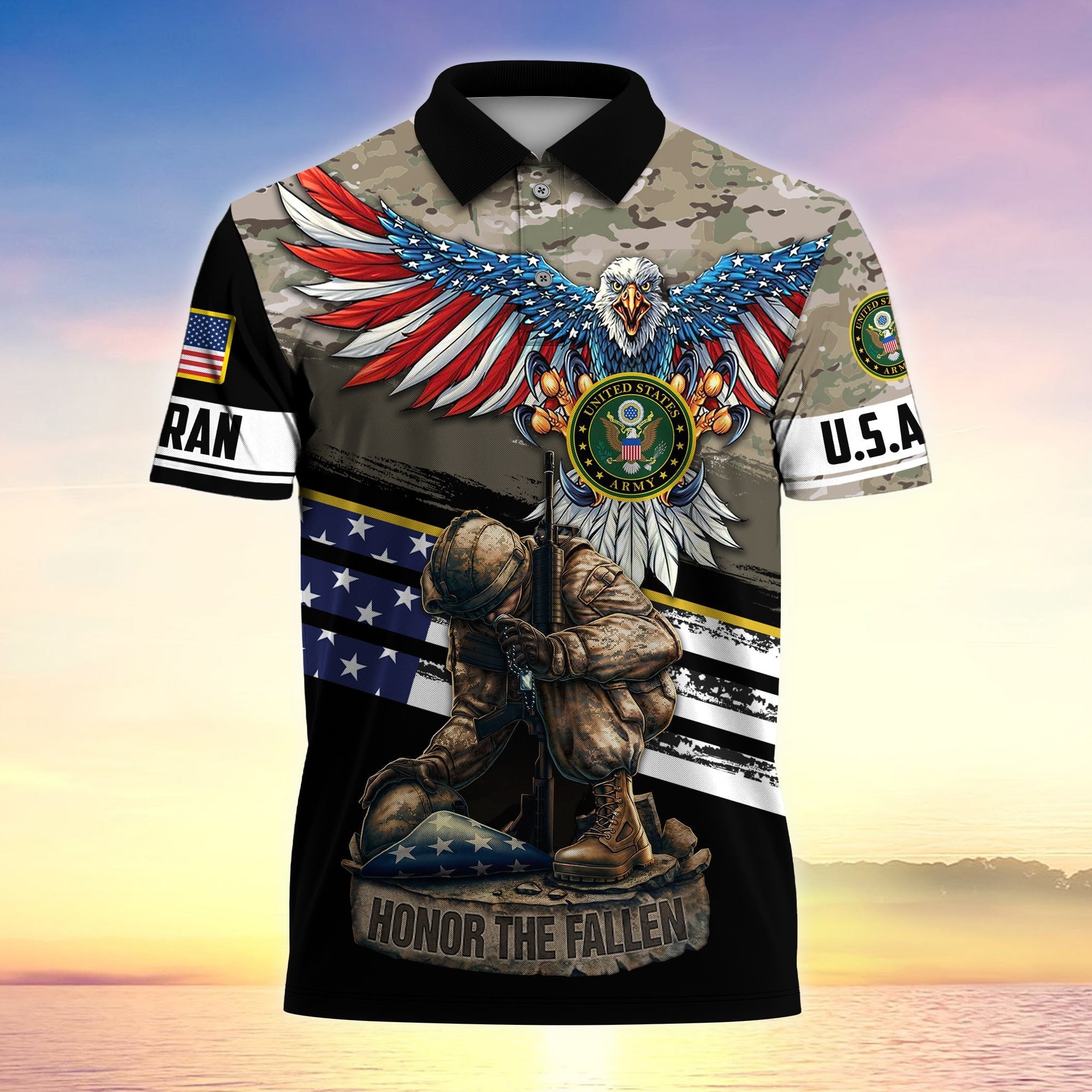 Premium U.S Multiple Service Veteran Polo Shirt YL97.19040102