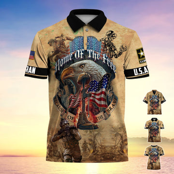 Premium Home Of The Free Because Of The Brave Polo Shirt PVC280305