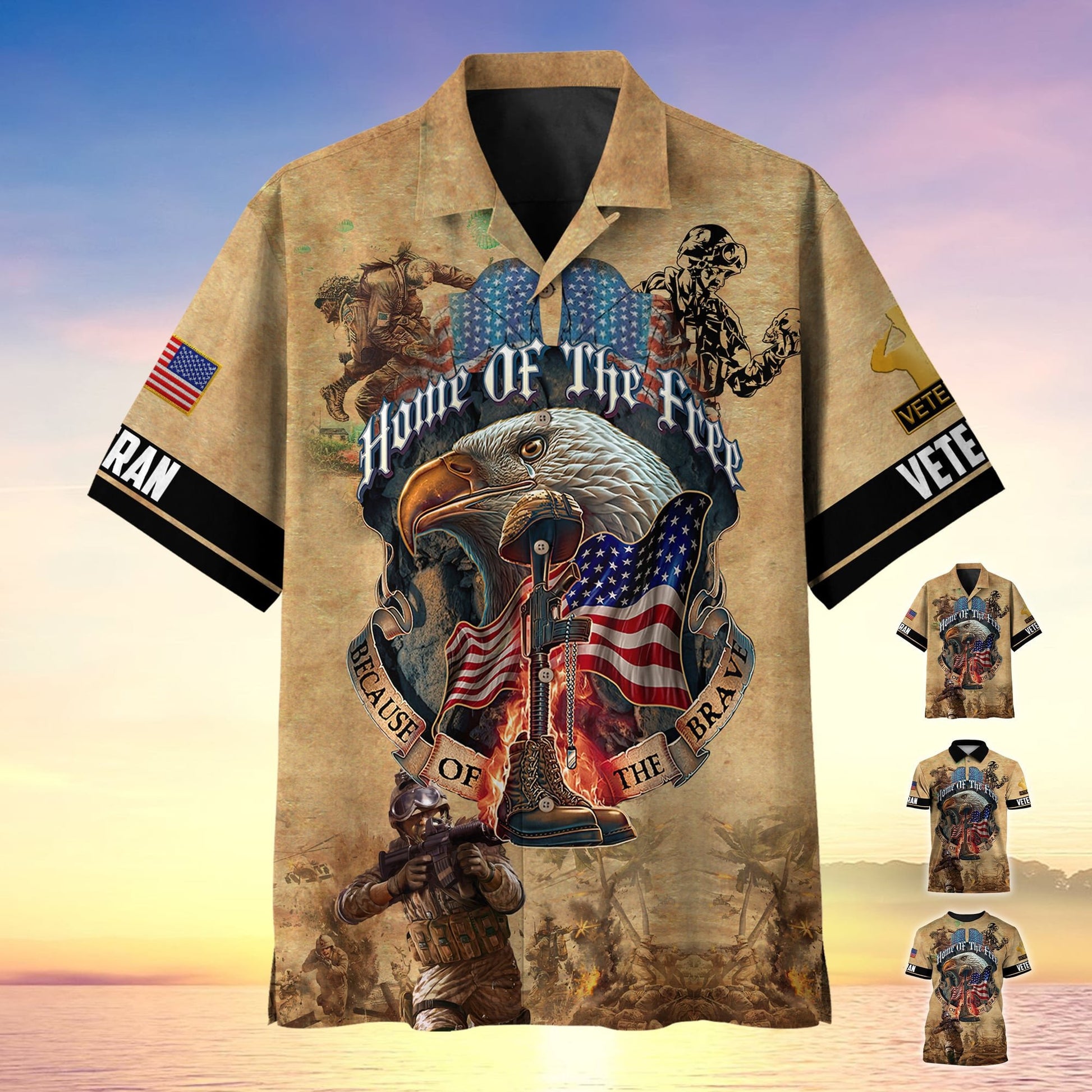 Premium Home Of The Free Because Of The Brave Polo Shirt PVC280305