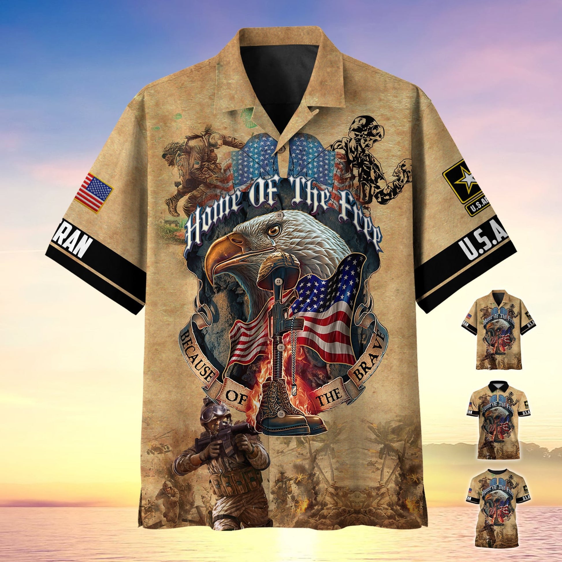 Premium Home Of The Free Because Of The Brave Polo Shirt PVC280305