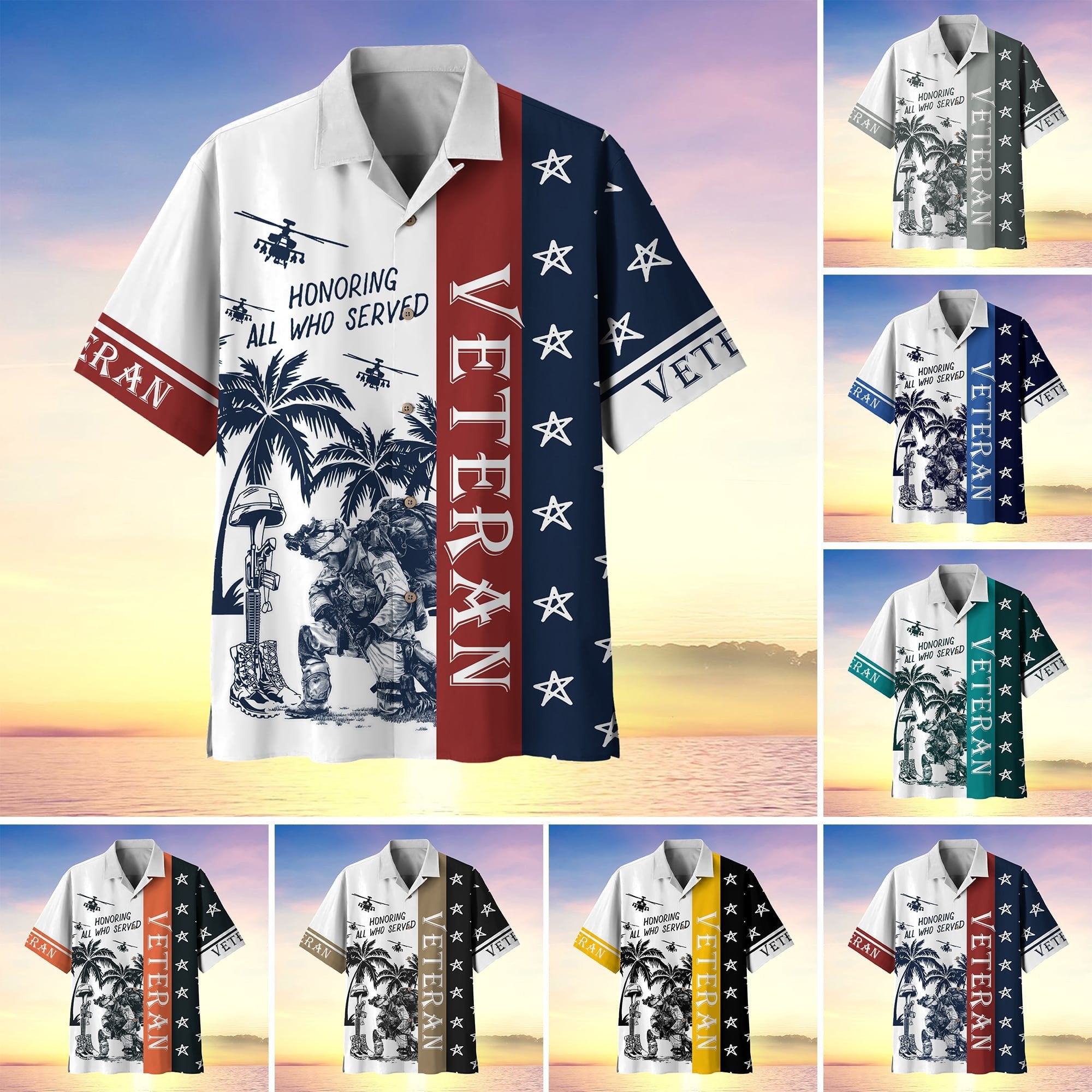 Premium U.S Multiple Service Veteran Hawaii Shirt PVC260402