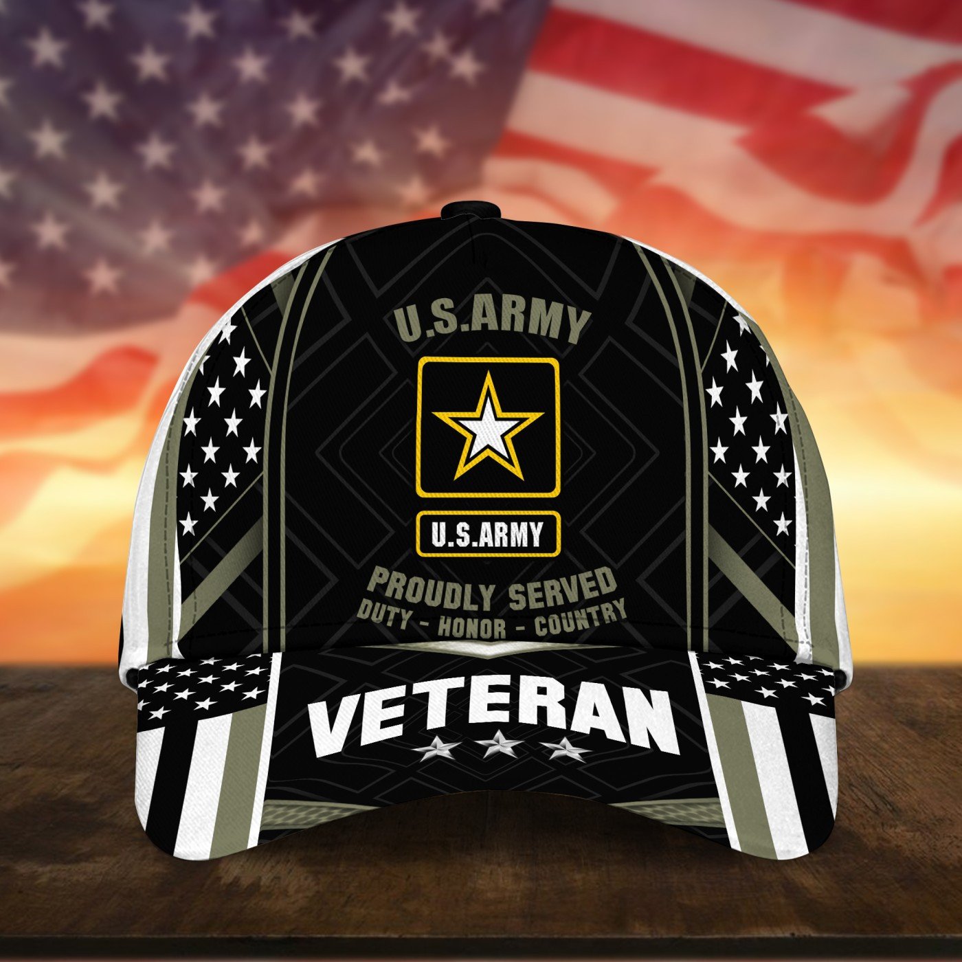 Premium U.S Multiple Service Veteran 3D Cap PVC260403