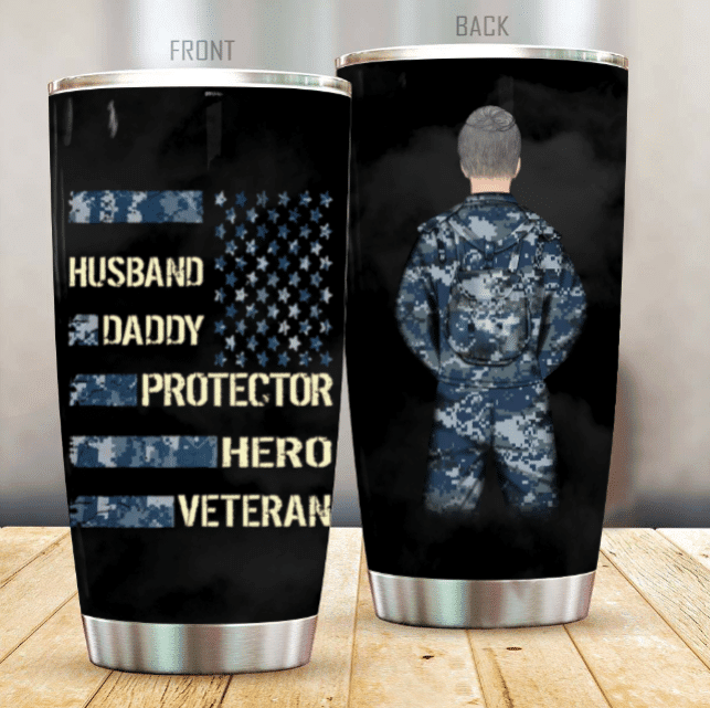 Father's Day Custom Tumbler Husband Daddy Protector Personalised Tumbler PVC160512