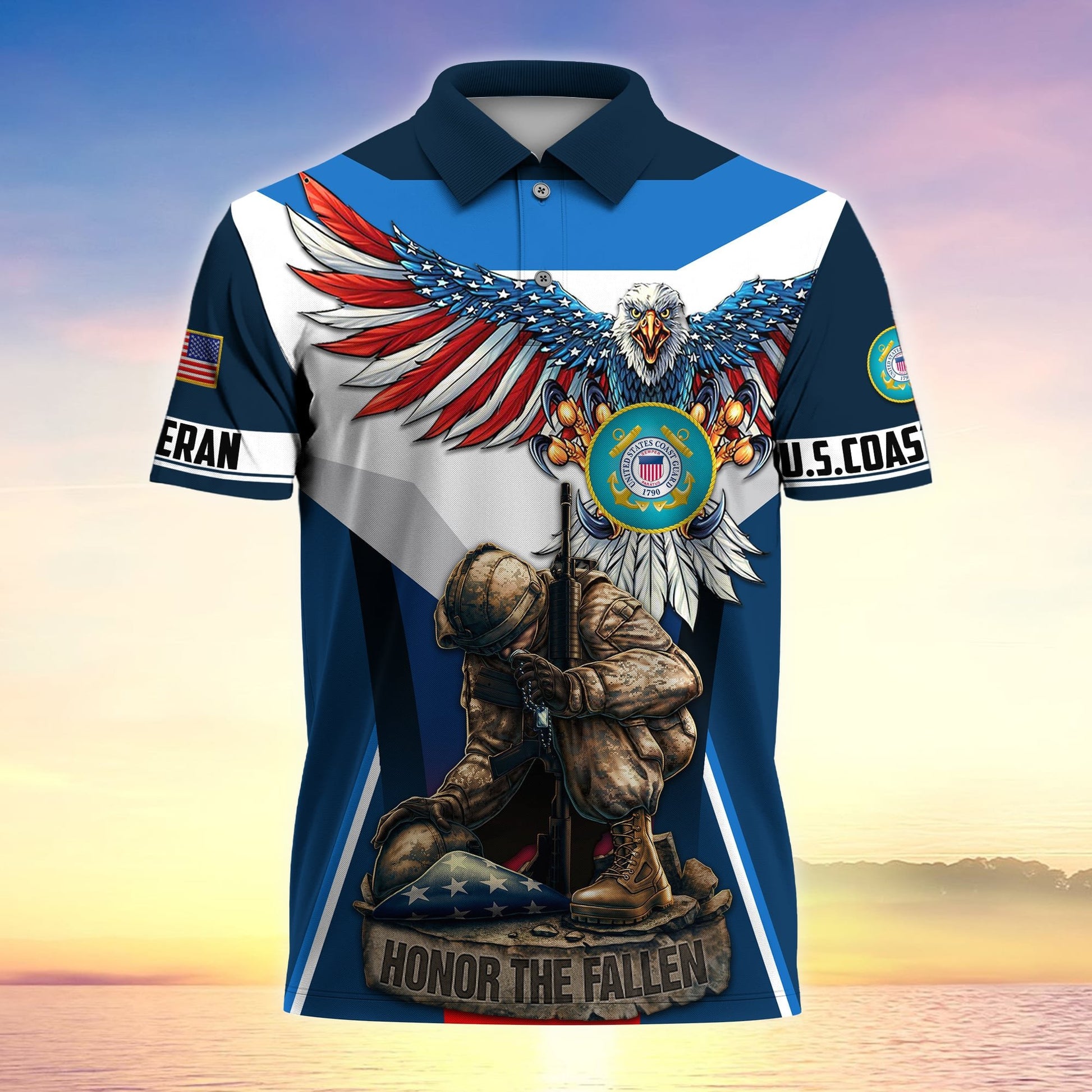 Premium U.S Multiple Service Veteran Polo Shirt PVC120303