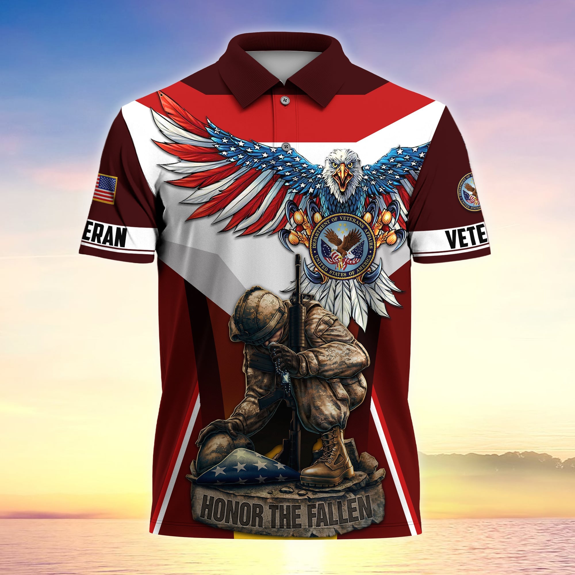 Premium U.S Multiple Service Veteran Polo Shirt PVC120303