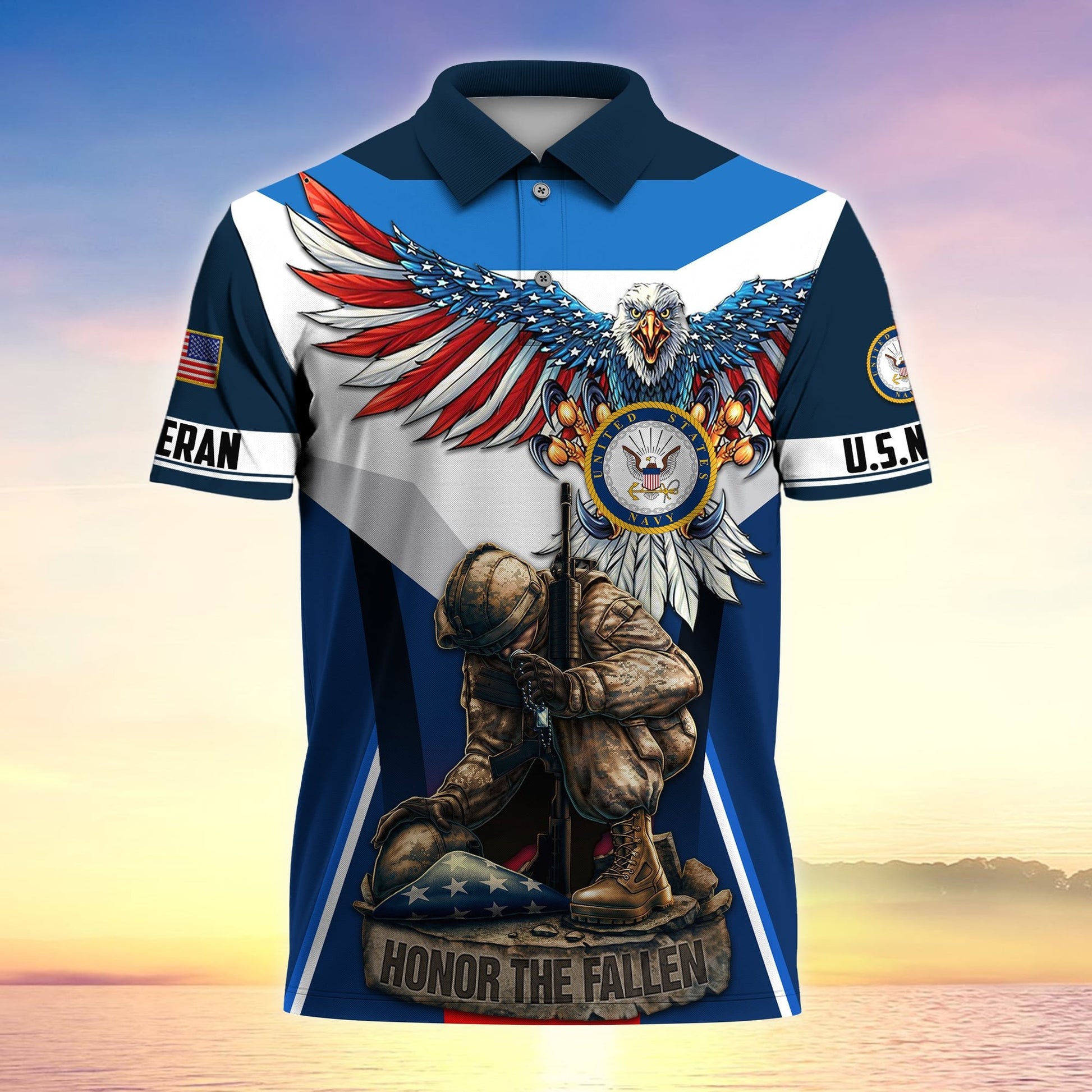 Premium U.S Multiple Service Veteran Polo Shirt PVC120303