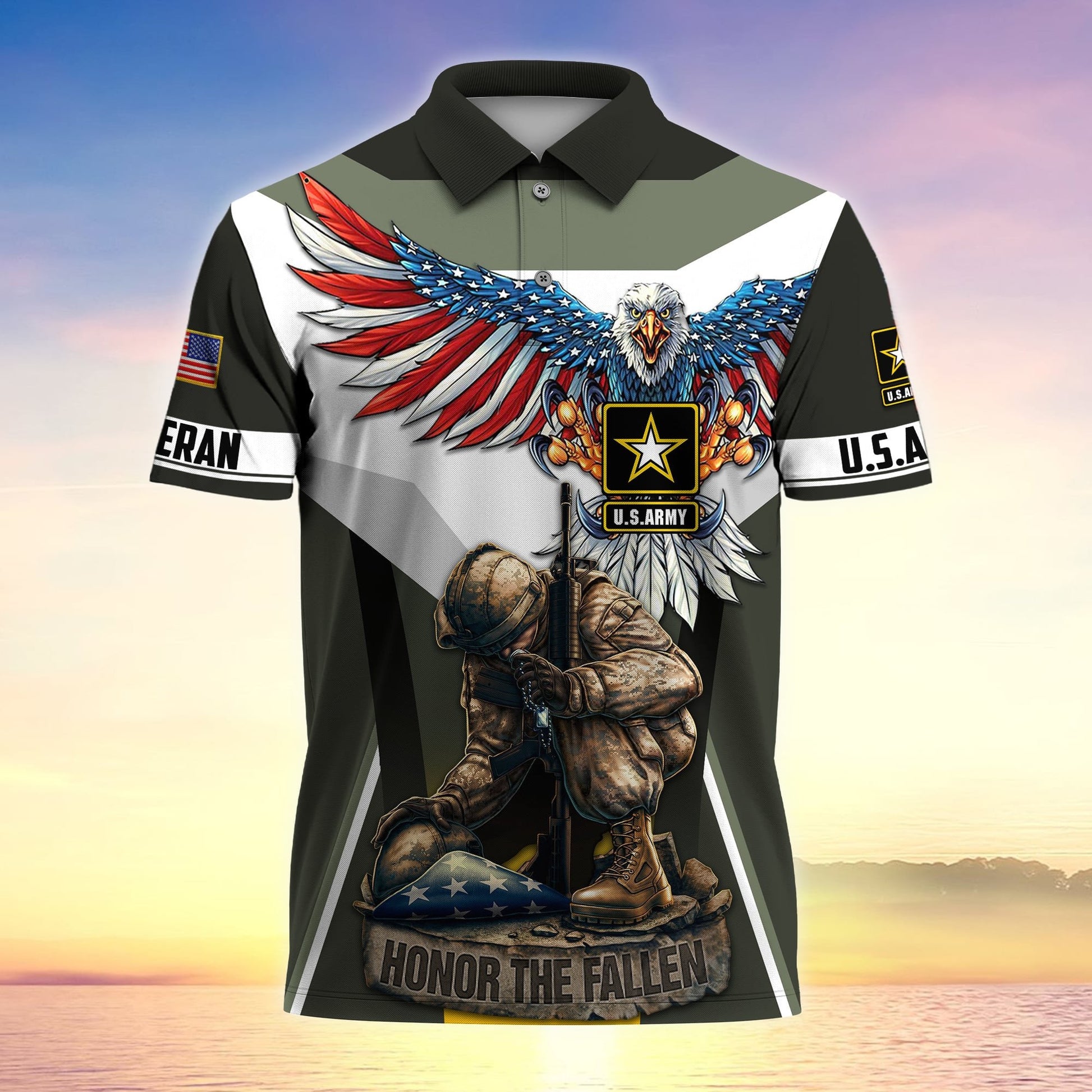 Premium U.S Multiple Service Veteran Polo Shirt PVC120303