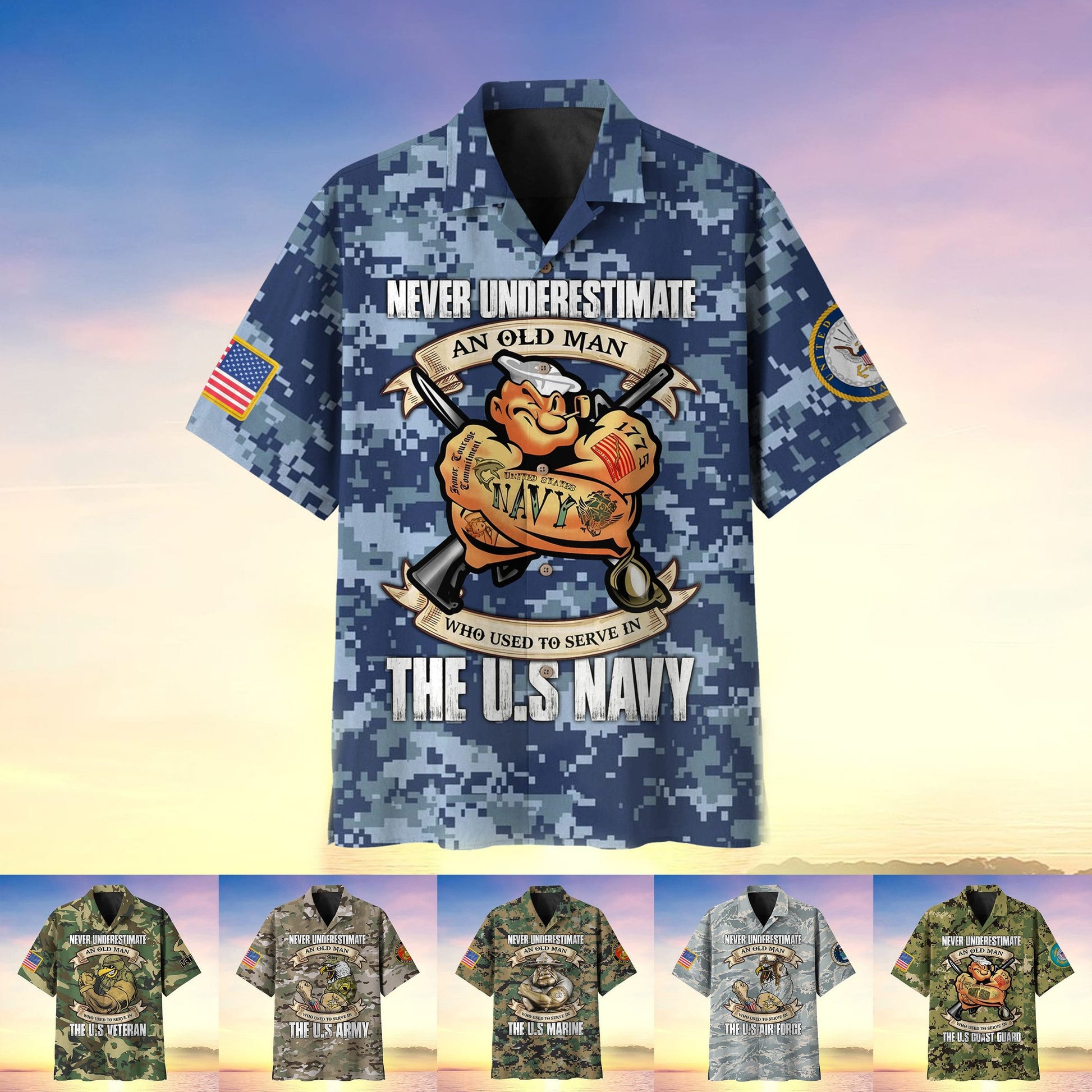 Never Underestimate An Old Man Who Used To Serve Multiservice Hawaii MH310502