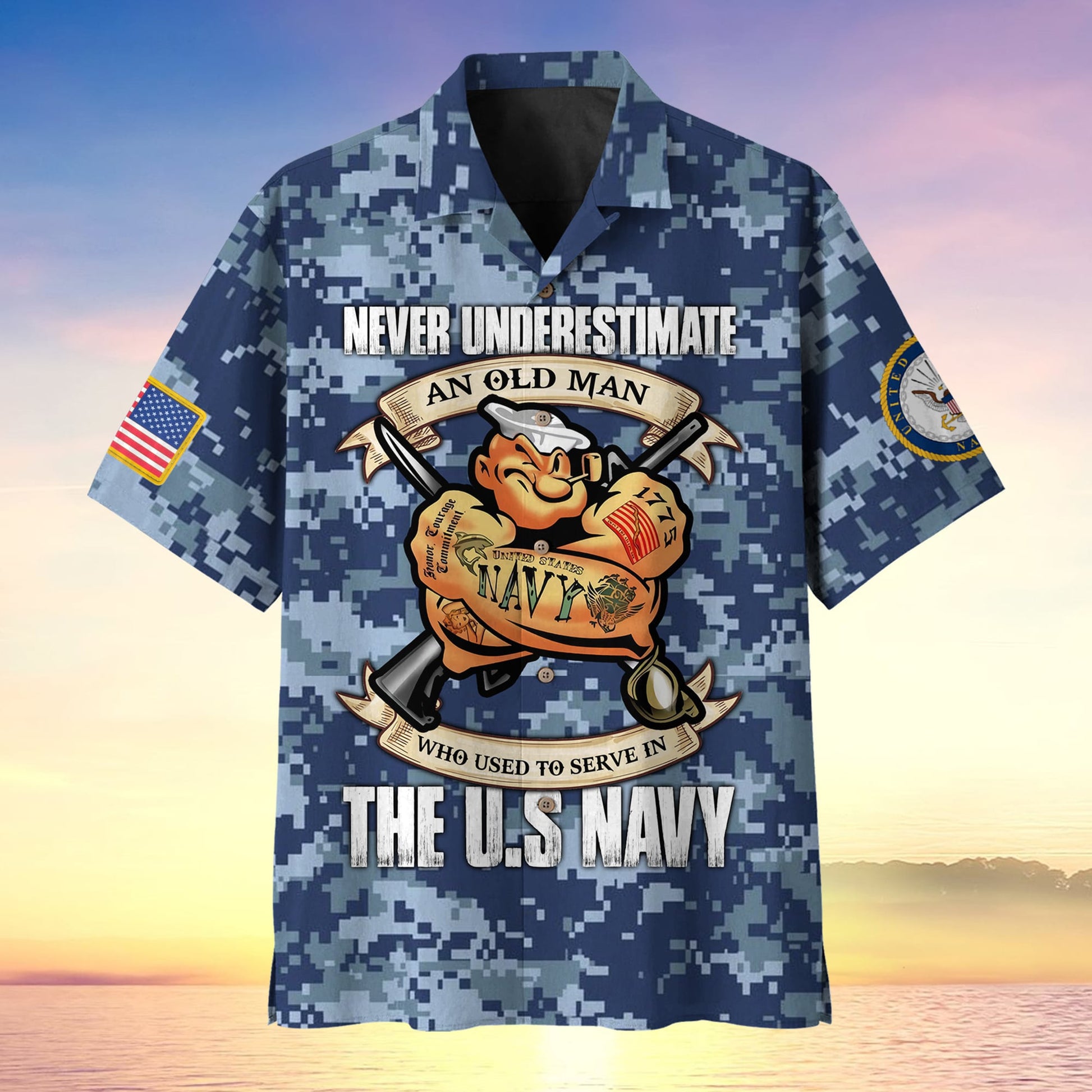Never Underestimate An Old Man Who Used To Serve Multiservice Hawaii MH310502