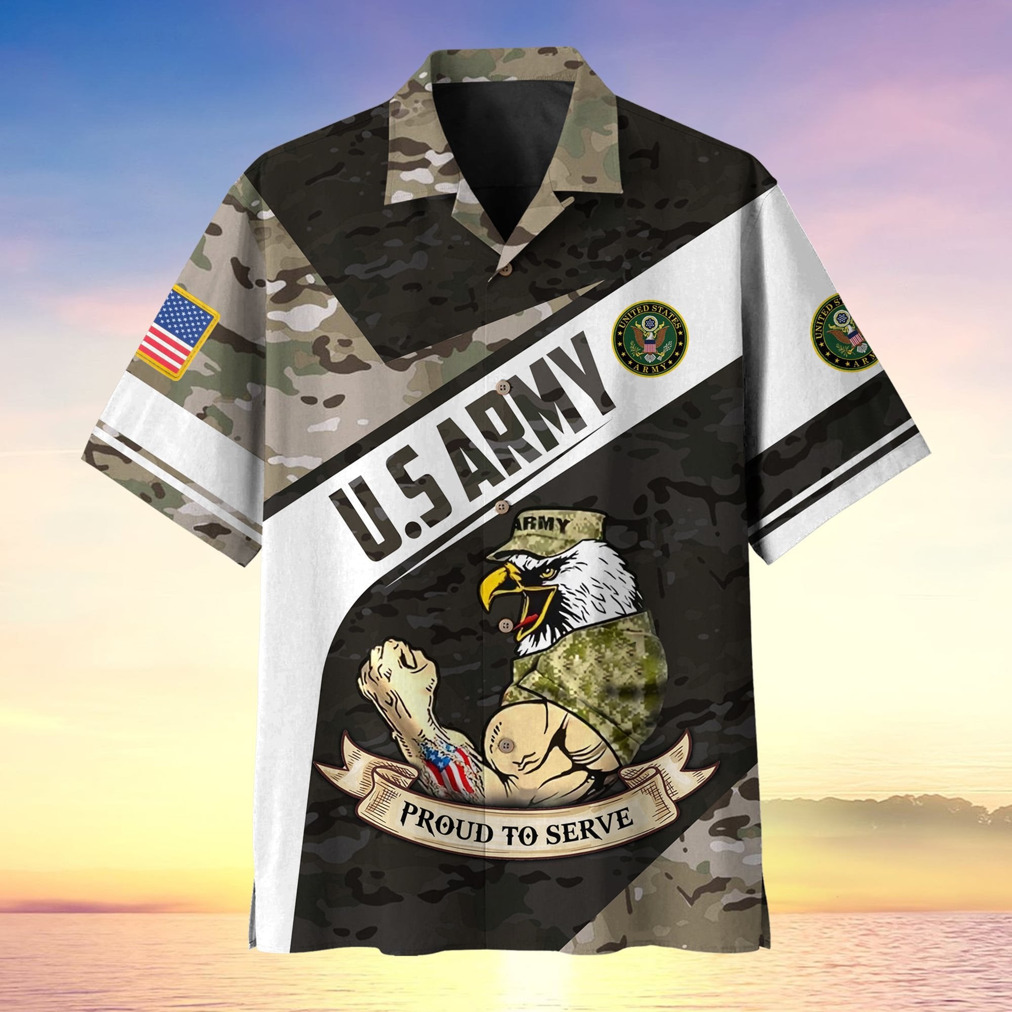 US Army Veteran Soldier Proudly Served Hawaii Multistyle MH060606