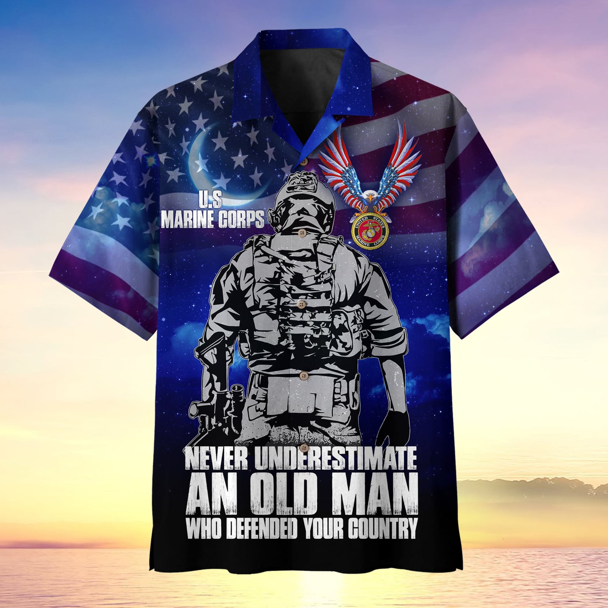 Never Underestimate An Old Man Who Defended Your Country Multiservice Hawaii MH080603