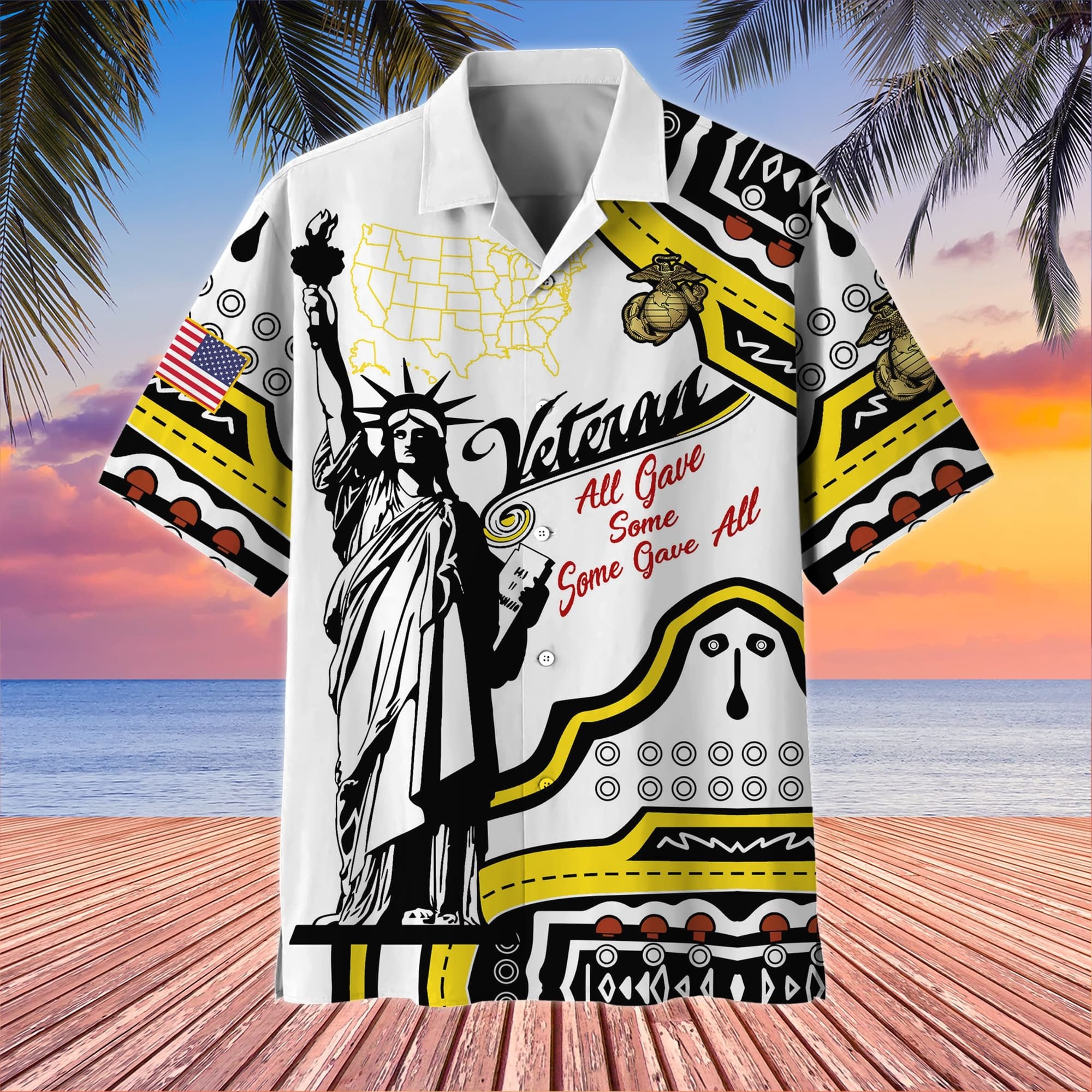 Unique U.S Veteran Hawaii Shirt PVC010601
