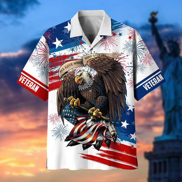 Happy Independence Day U.S Veteran Hawaii Shirt PVC020603