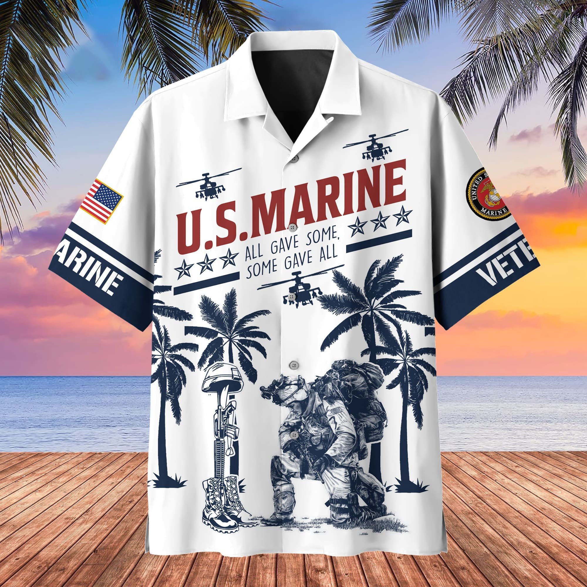 Premium All Gave Some Some Gave All U.S Veteran Hawaii Shirt PVC110502