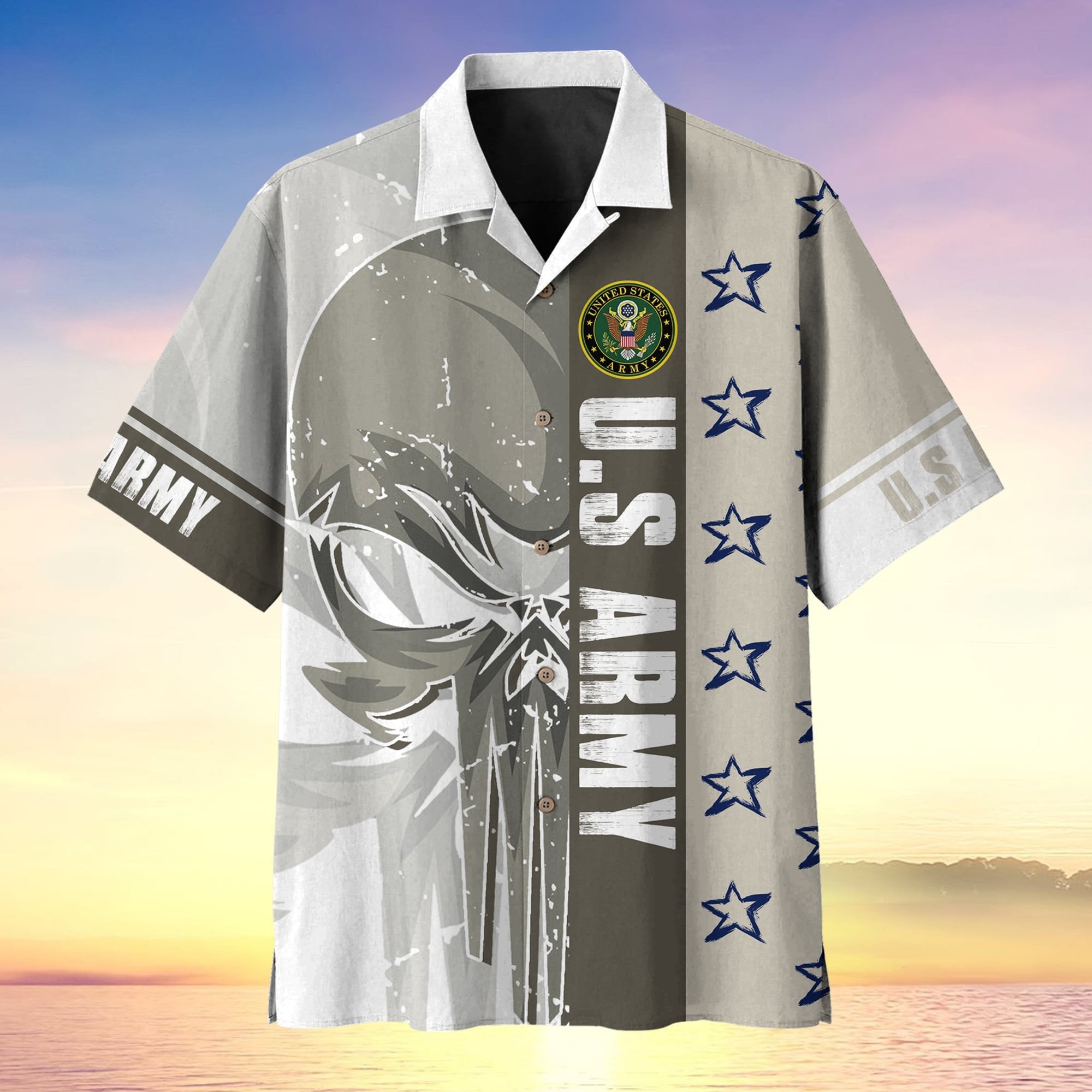 Skull Multiservice US Veteran Hawaii Shirt MH100603