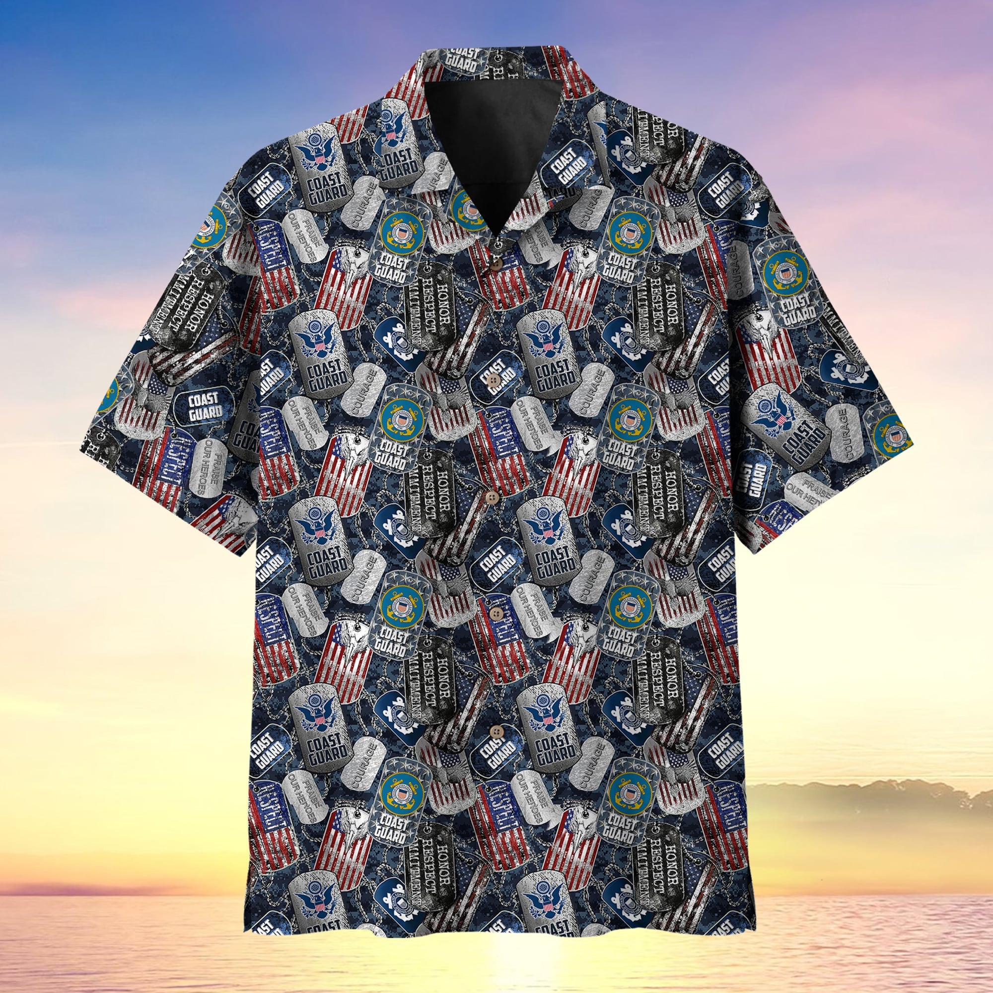 Dog Tag Pattern US Veteran MultiService Hawaii Shirt MH150601
