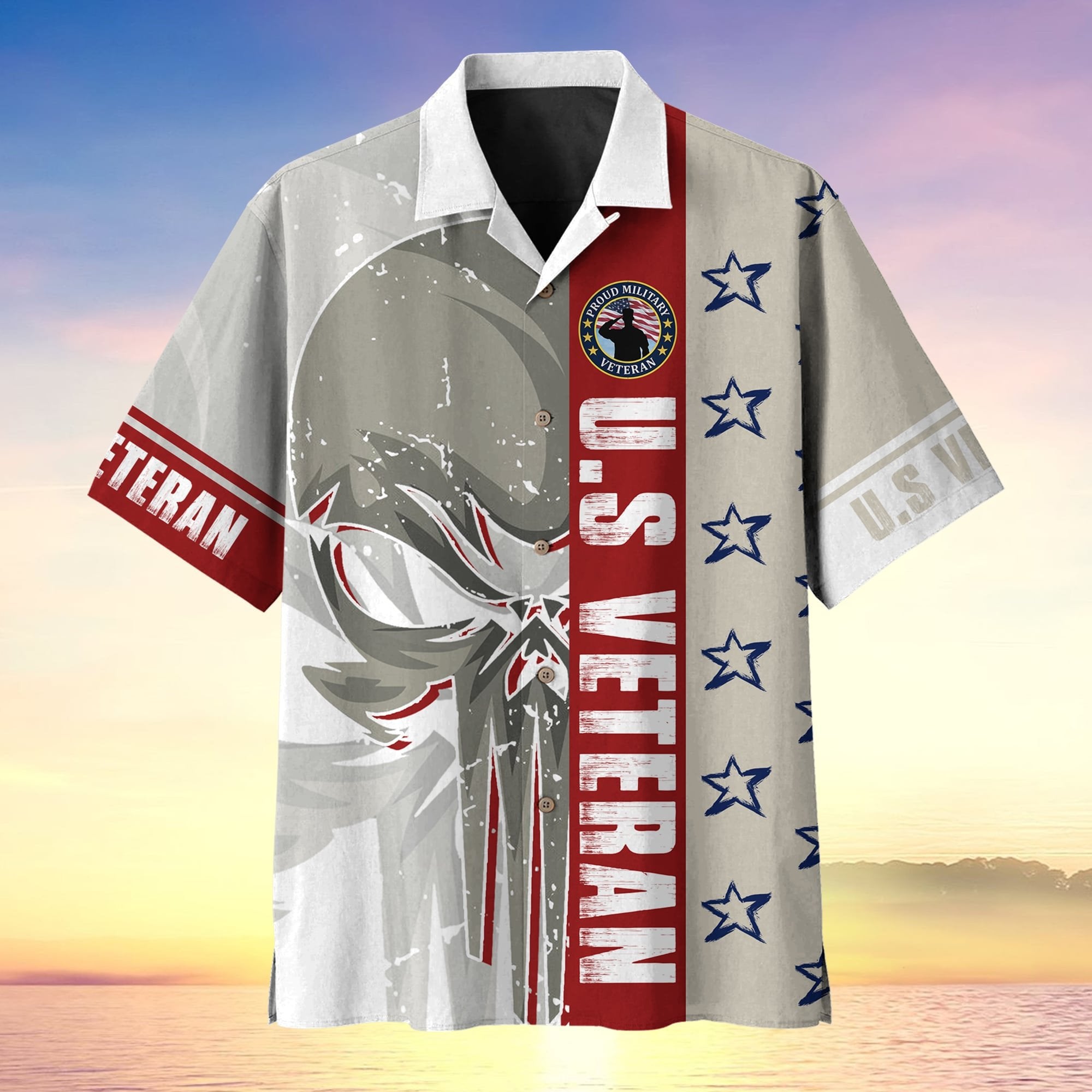 Skull Multiservice US Veteran Hawaii Shirt MH100603