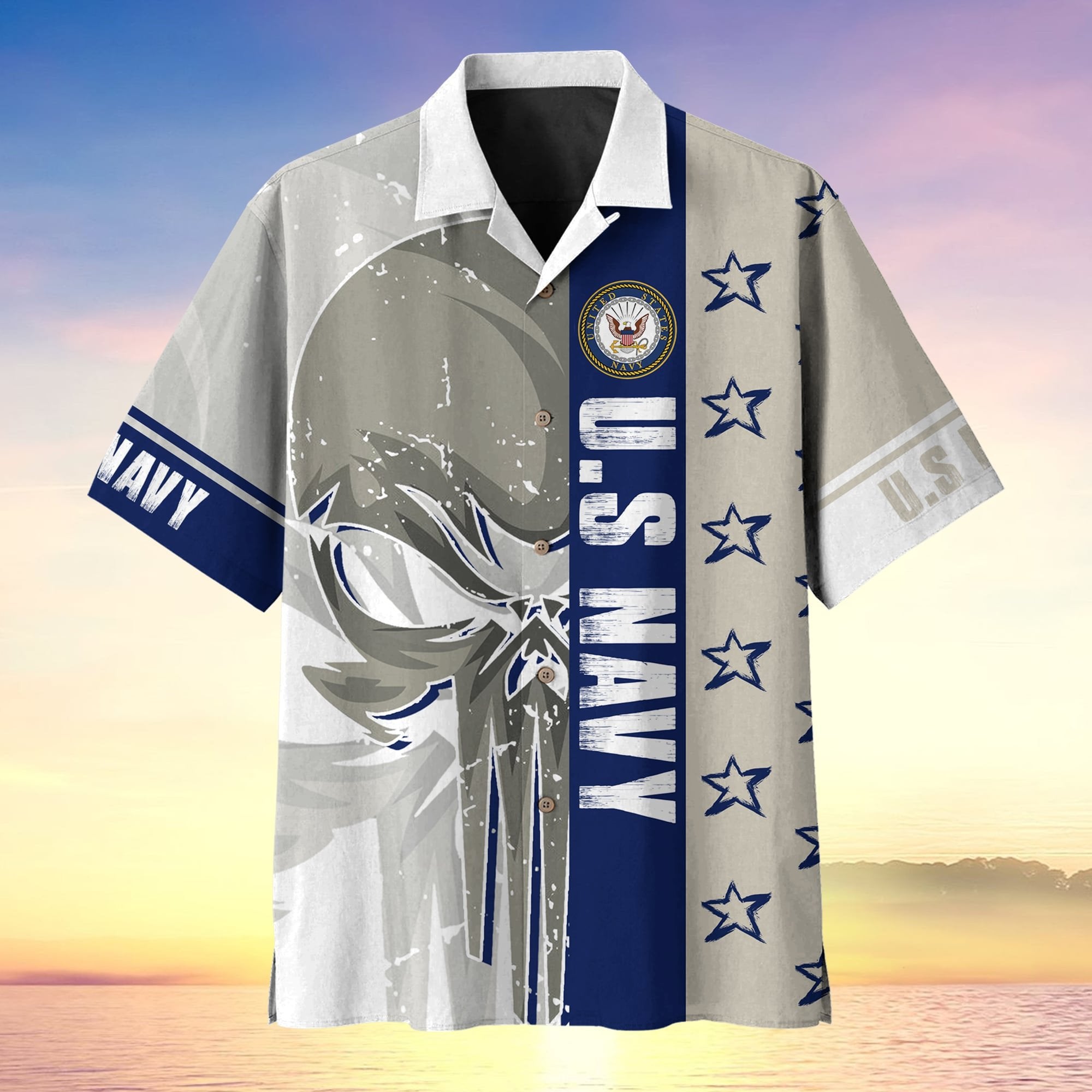 Skull Multiservice US Veteran Hawaii Shirt MH100603