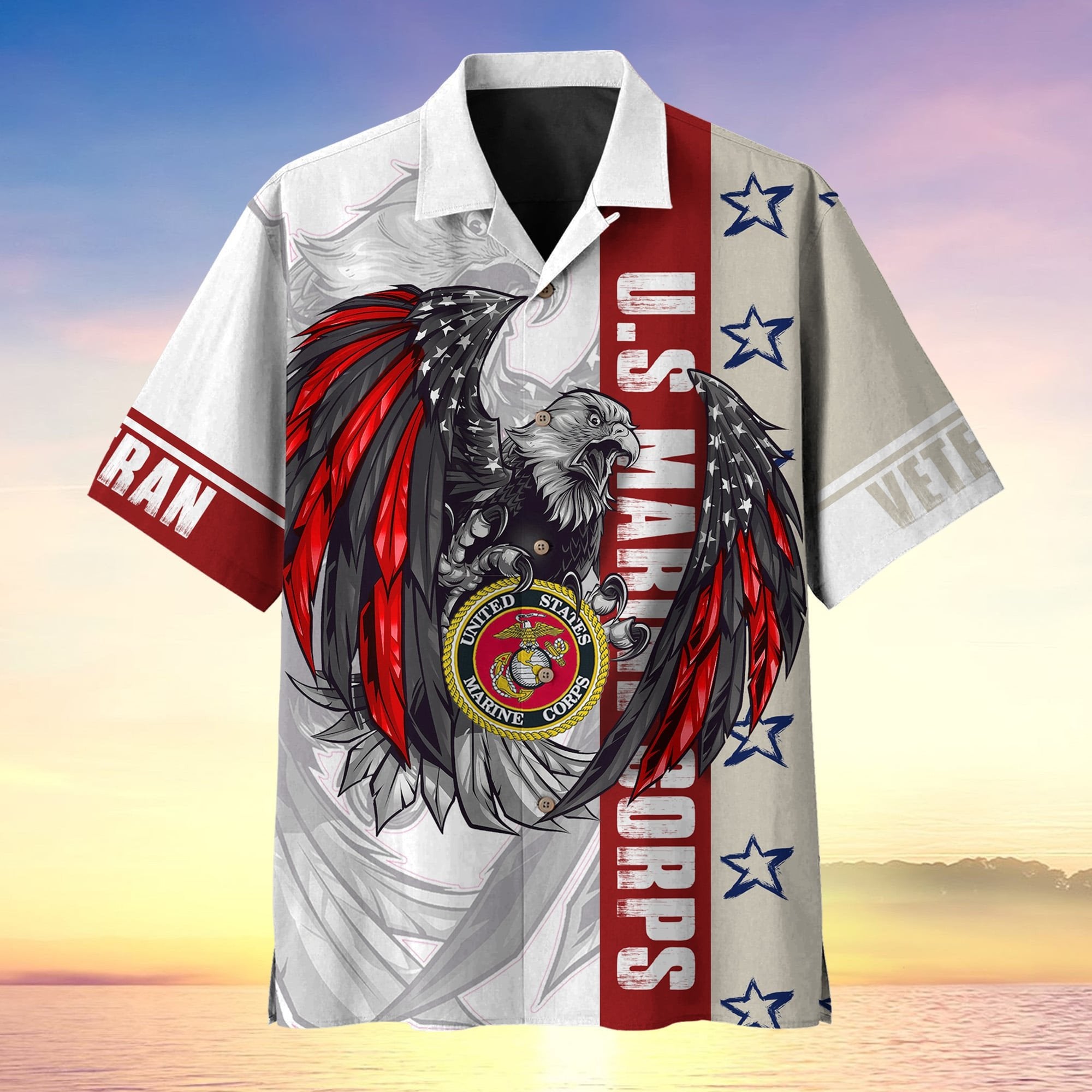 Colored Feather Eagle Multiservice US Veteran Hawaii Shirt MH170601