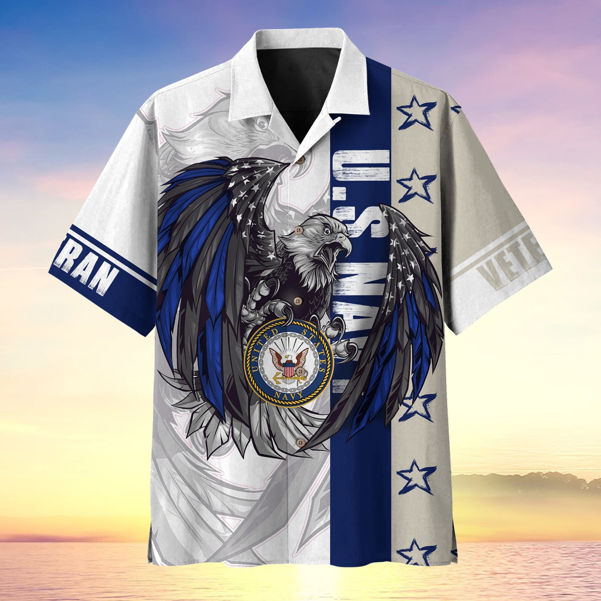 Colored Feather Eagle Multiservice US Veteran Hawaii Shirt MH170601