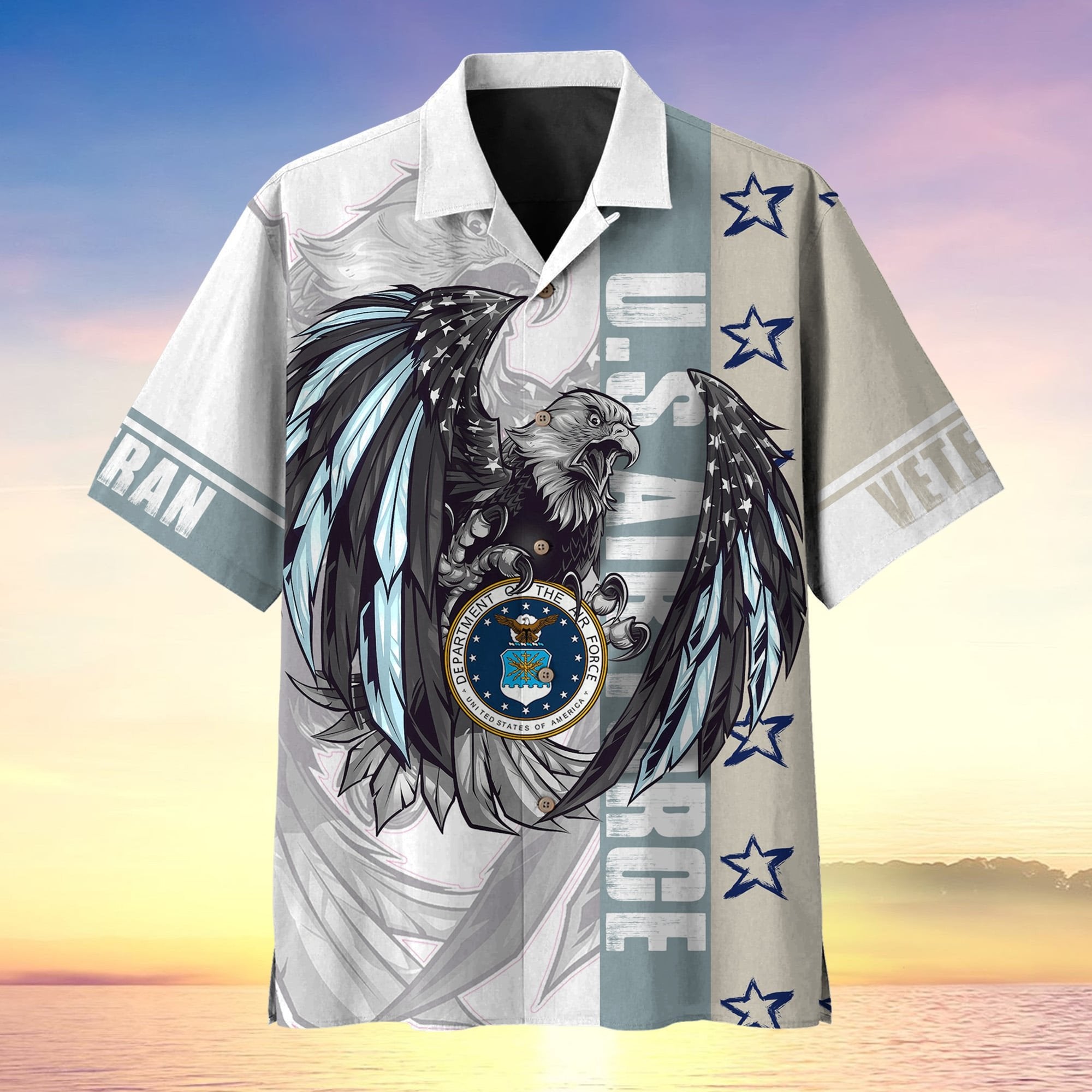 Colored Feather Eagle Multiservice US Veteran Hawaii Shirt MH170601
