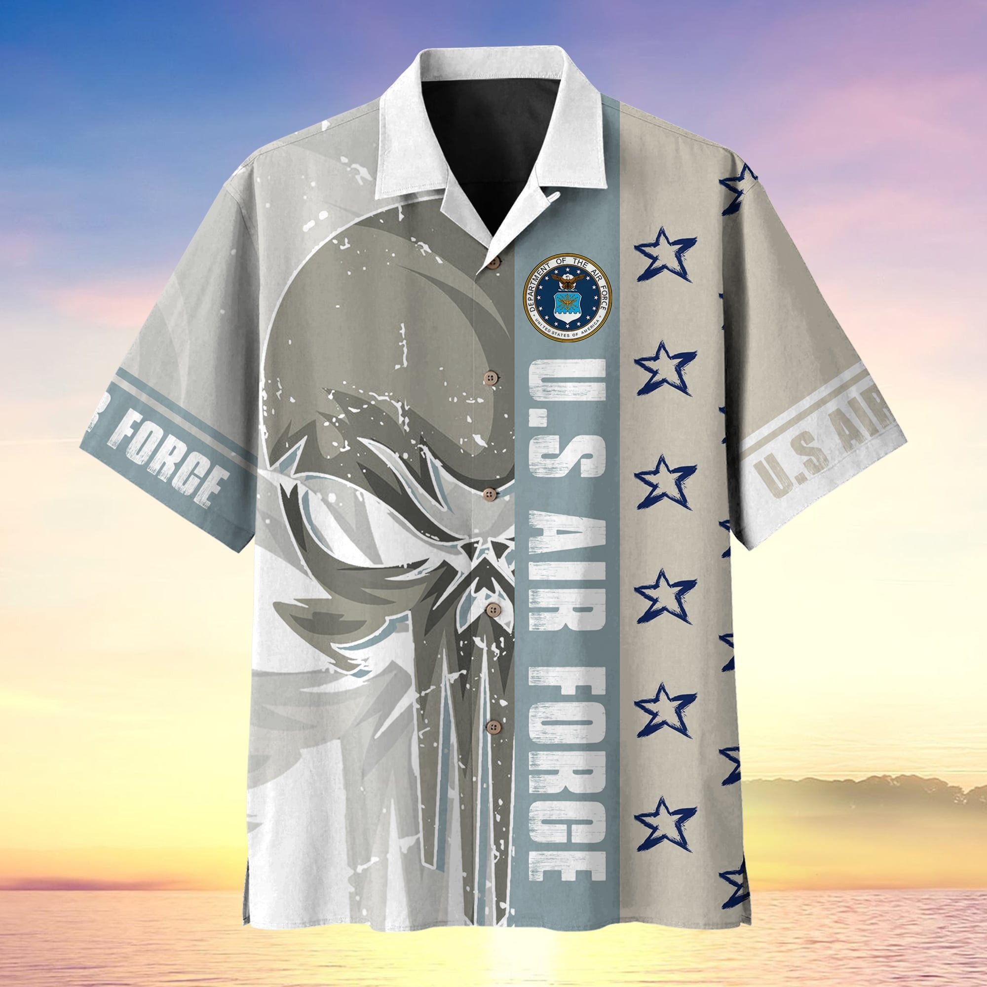 Skull Multiservice US Veteran Hawaii Shirt MH100603