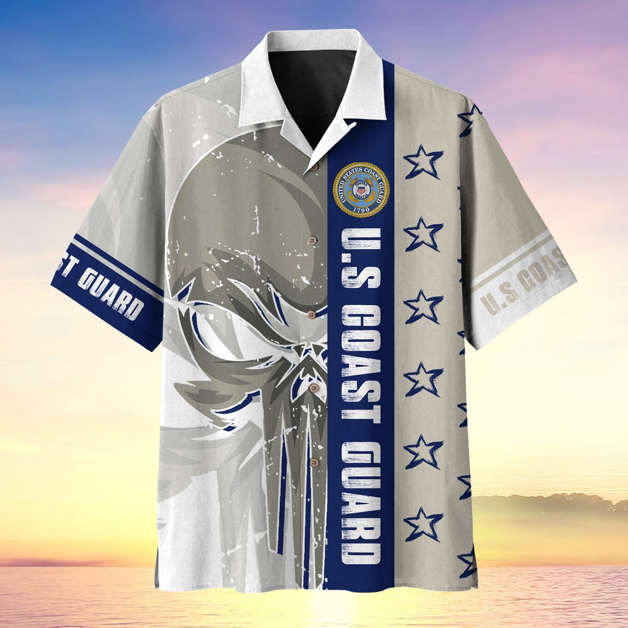 Skull Multiservice US Veteran Hawaii Shirt MH100603