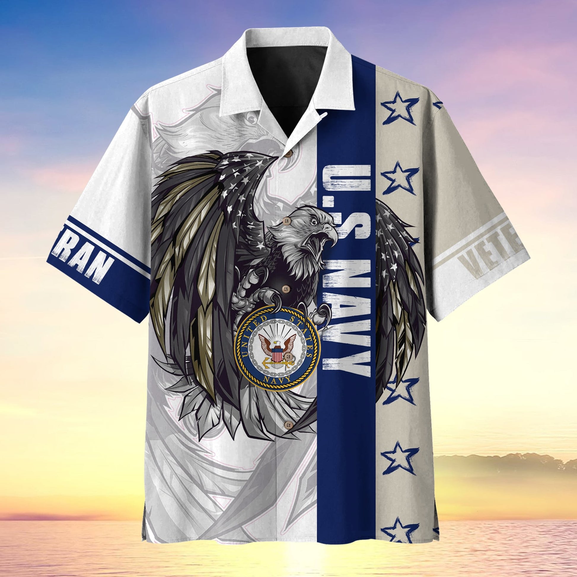 U.S Veteran Multiservice Veteran Cool Eagle Hawaii Shirt MH200601