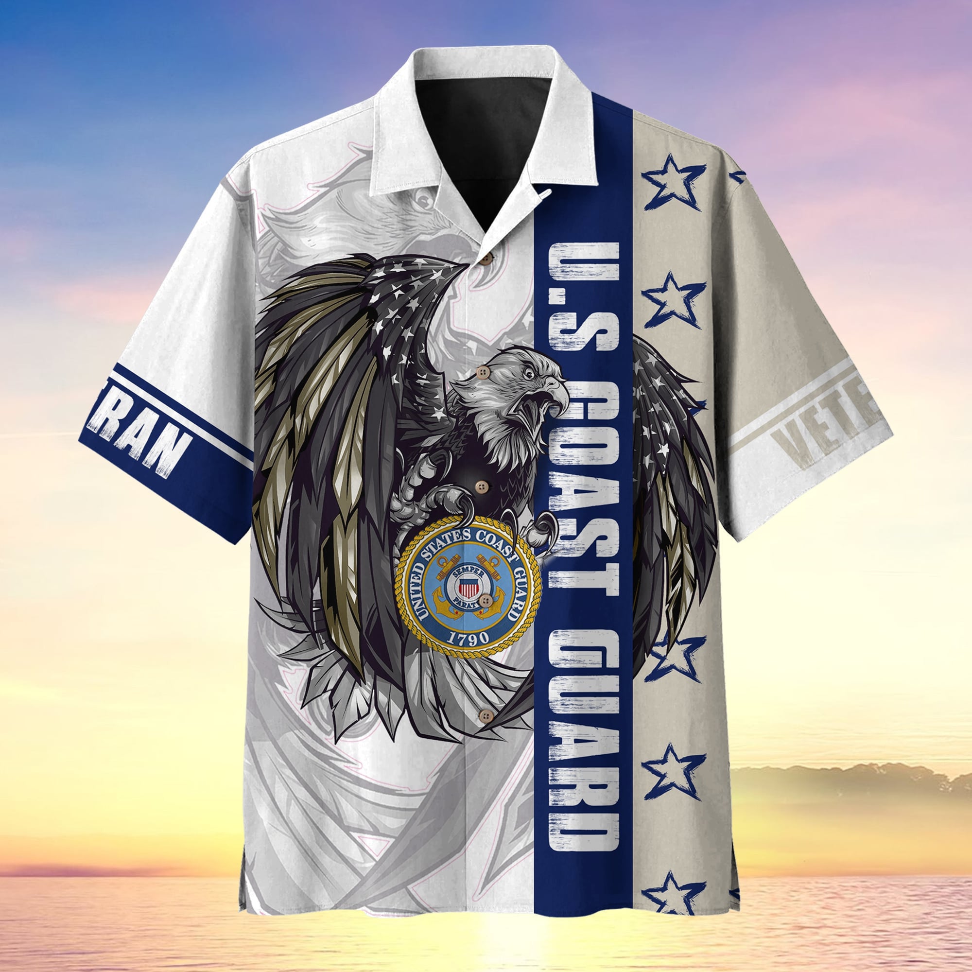U.S Veteran Multiservice Veteran Cool Eagle Hawaii Shirt MH200601