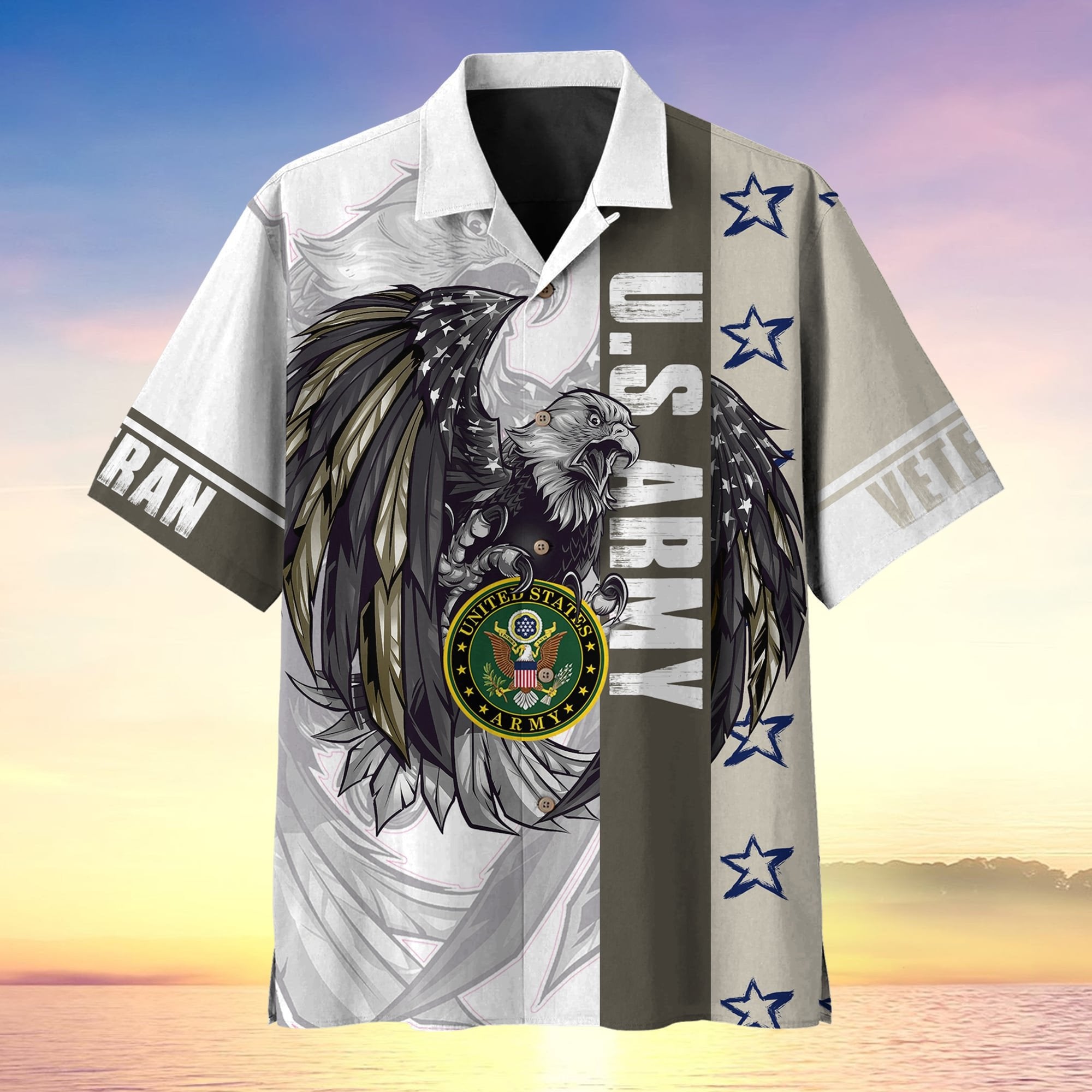 U.S Veteran Multiservice Veteran Cool Eagle Hawaii Shirt MH200601