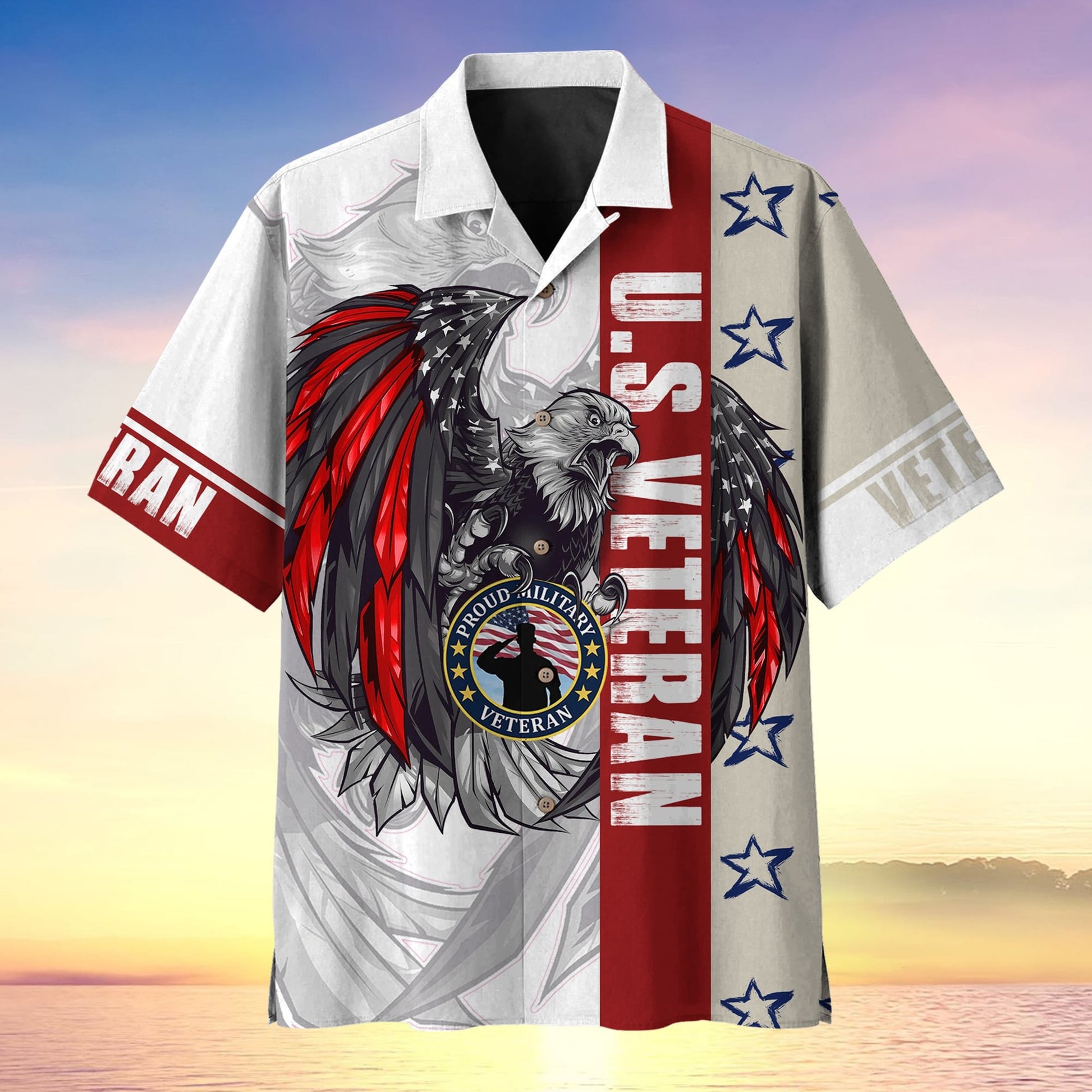 U.S Veteran Multiservice Veteran Cool Eagle Hawaii Shirt MH200601