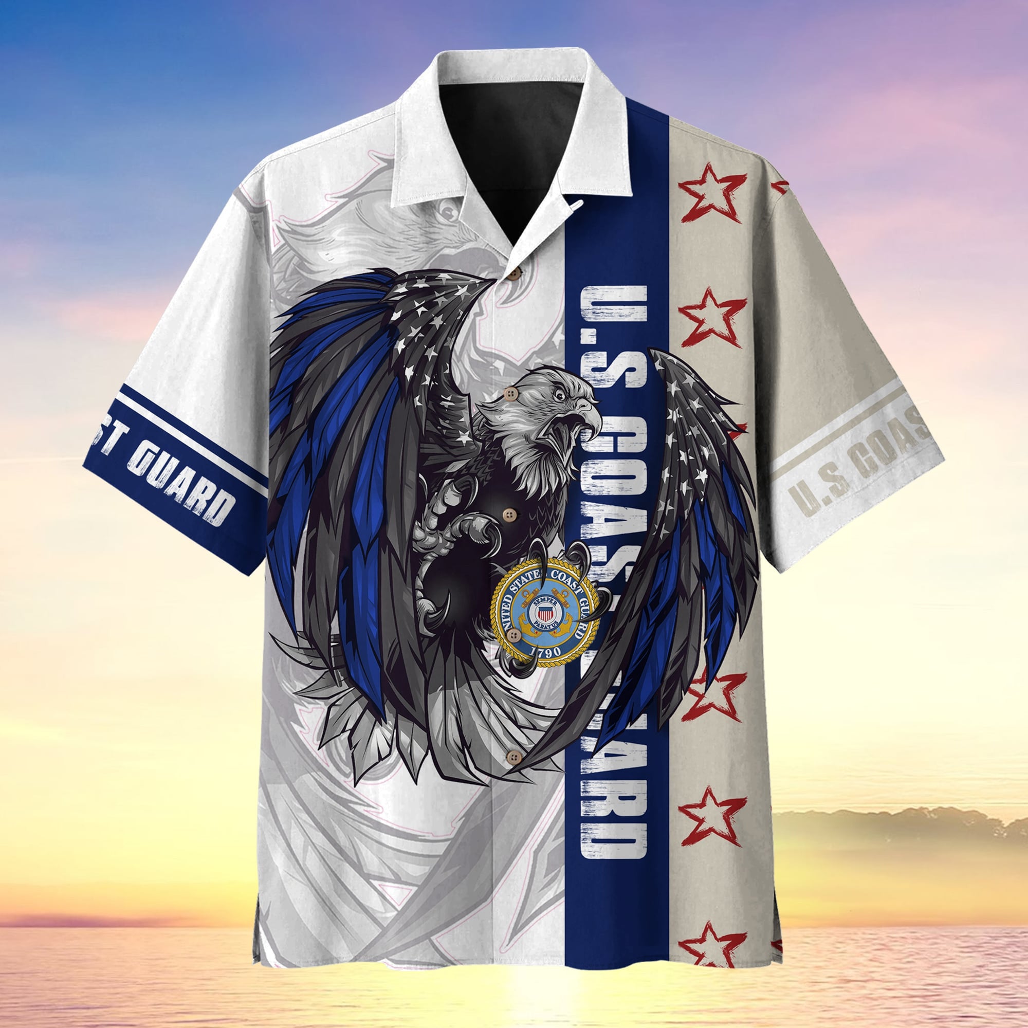 Cool Eagle US Veteran Multiservice Hawaii Shirt MH160603