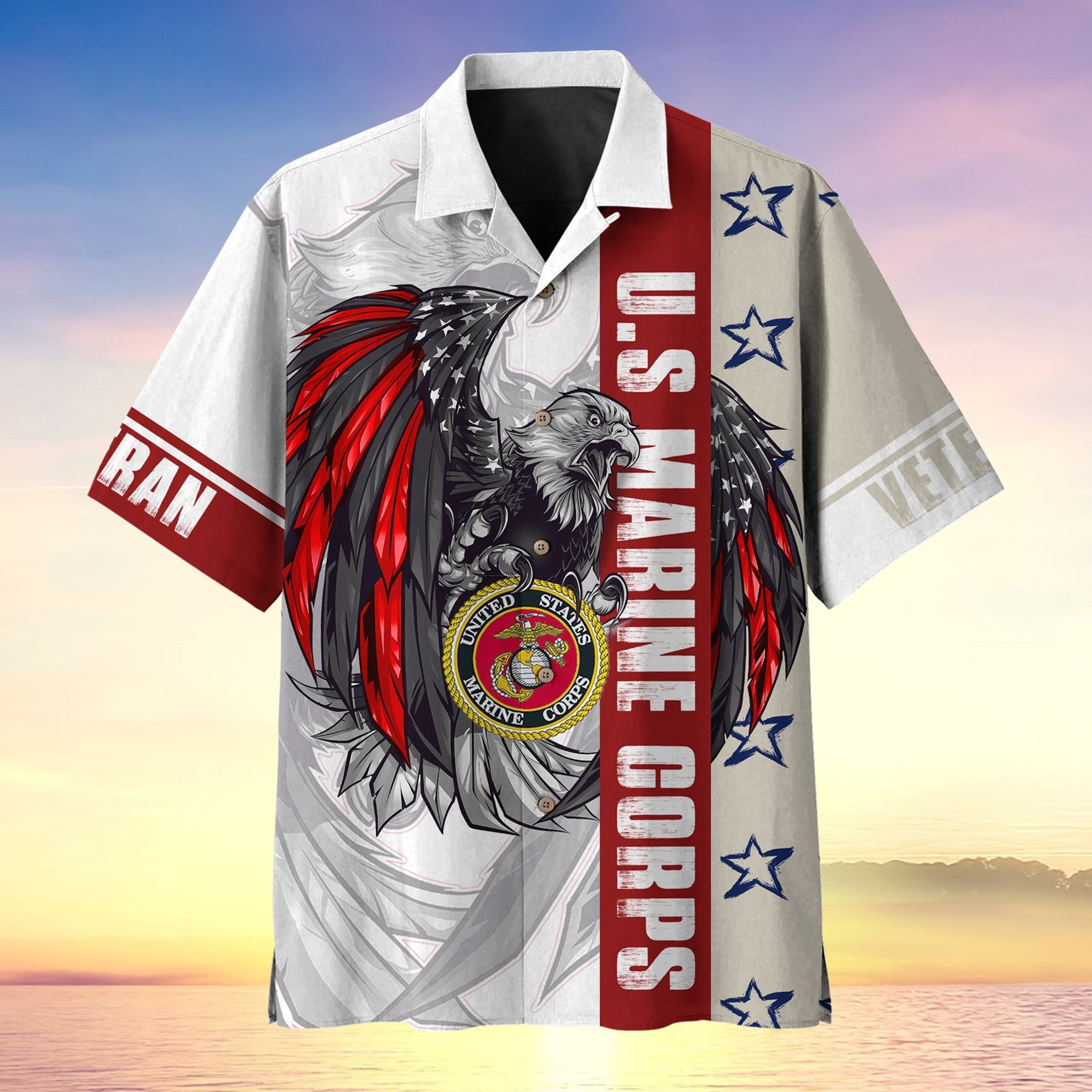 U.S Veteran Multiservice Veteran Cool Eagle Hawaii Shirt MH200601