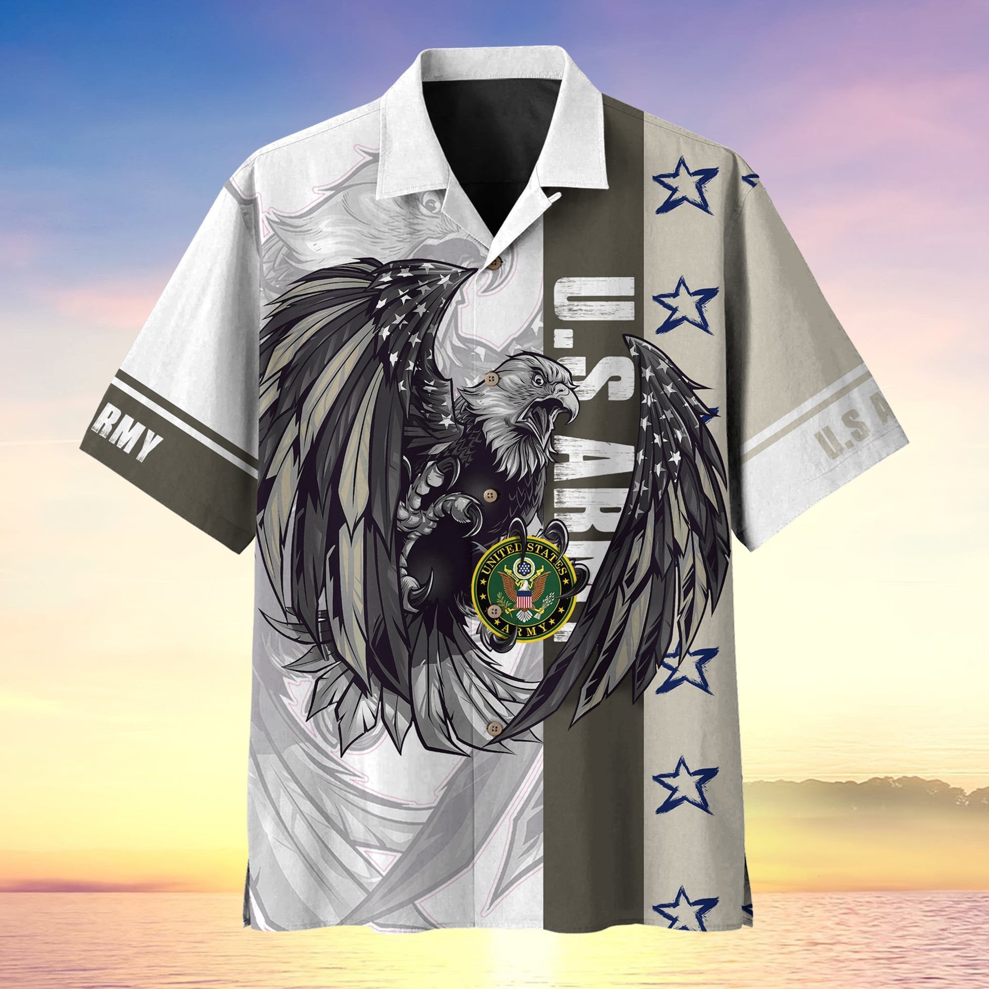 Cool Eagle US Veteran Multiservice Hawaii Shirt MH160603