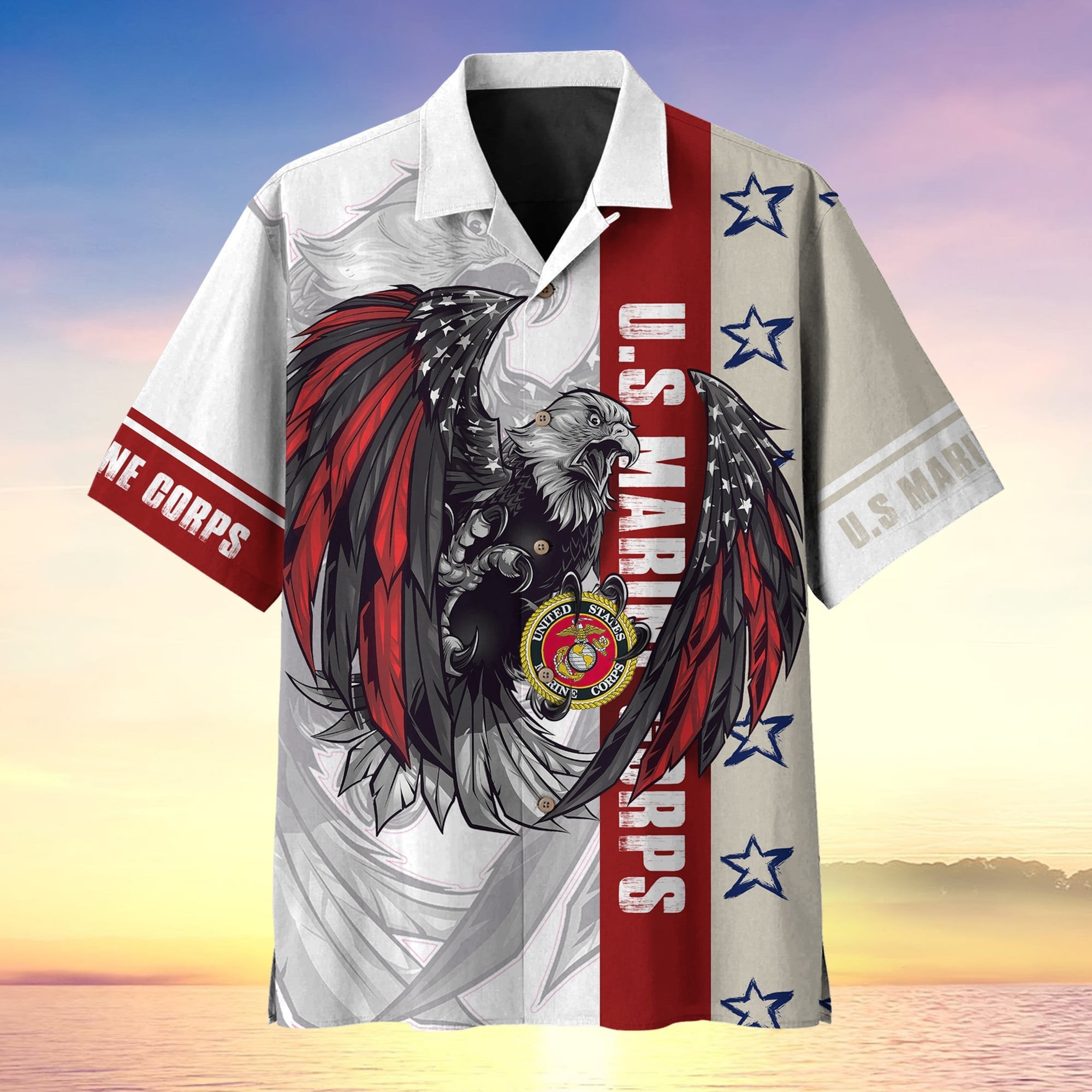 Cool Eagle US Veteran Multiservice Hawaii Shirt MH160603